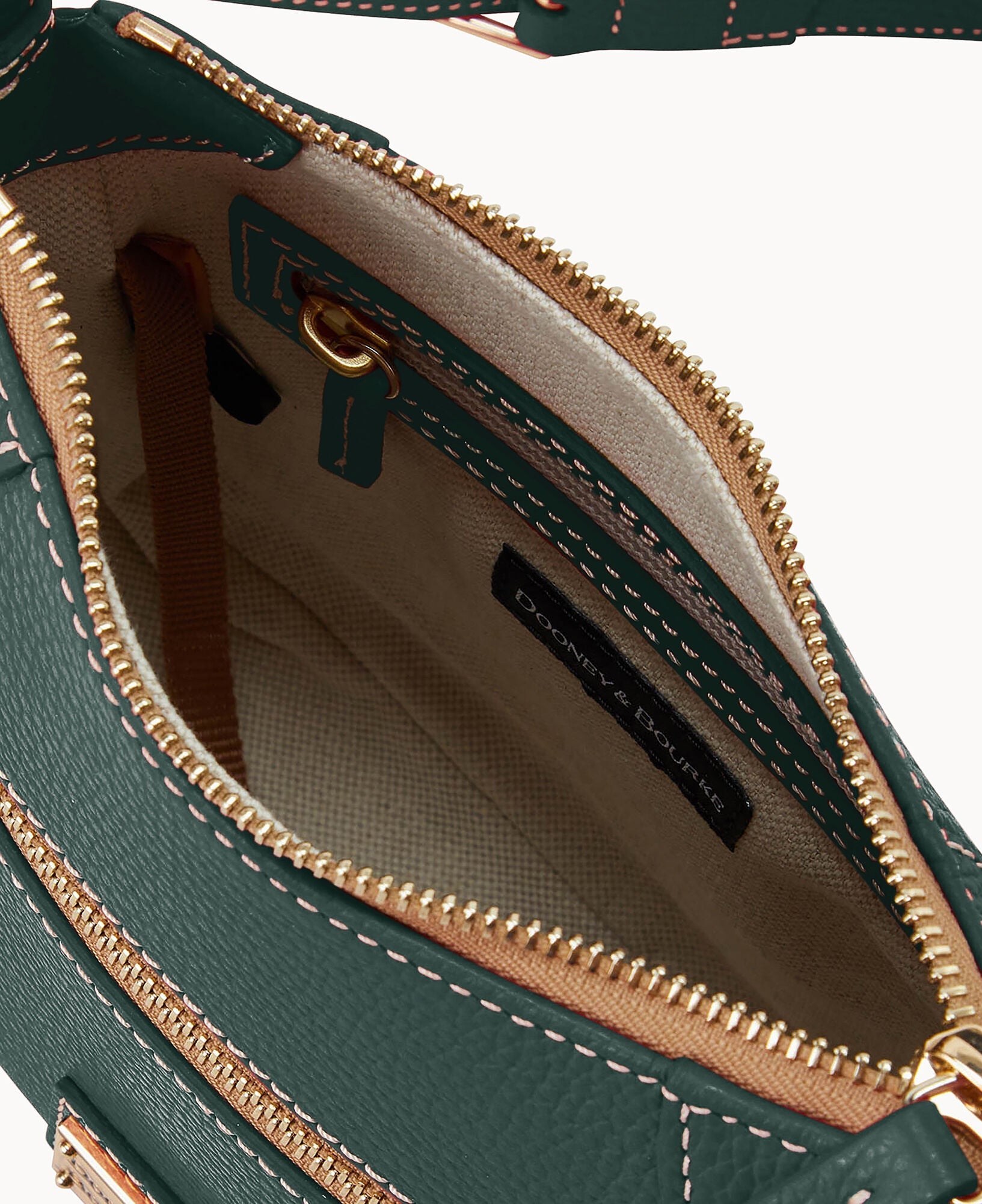 Lucca Leather Front Zip Crossbody