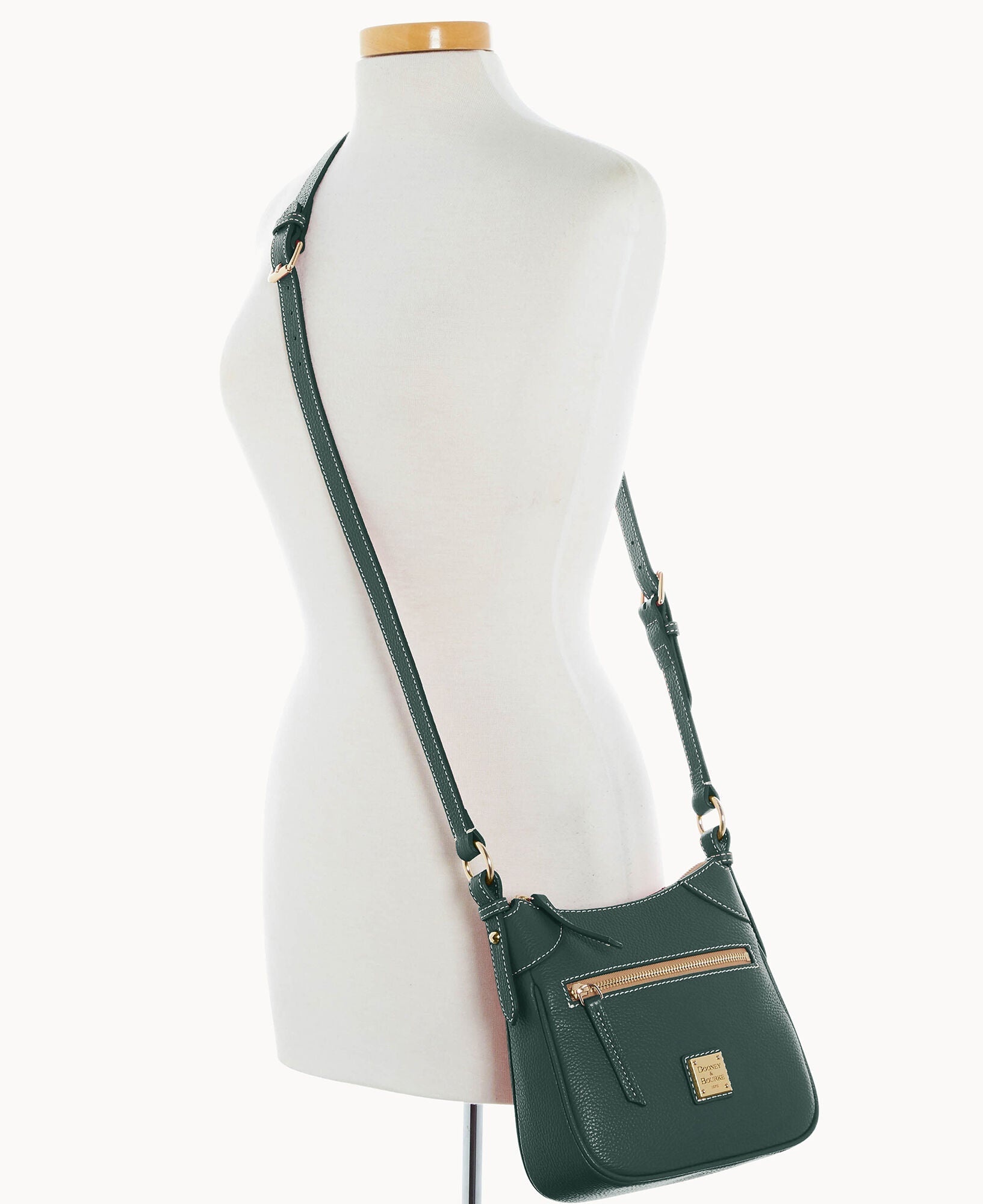 Lucca Leather Front Zip Crossbody