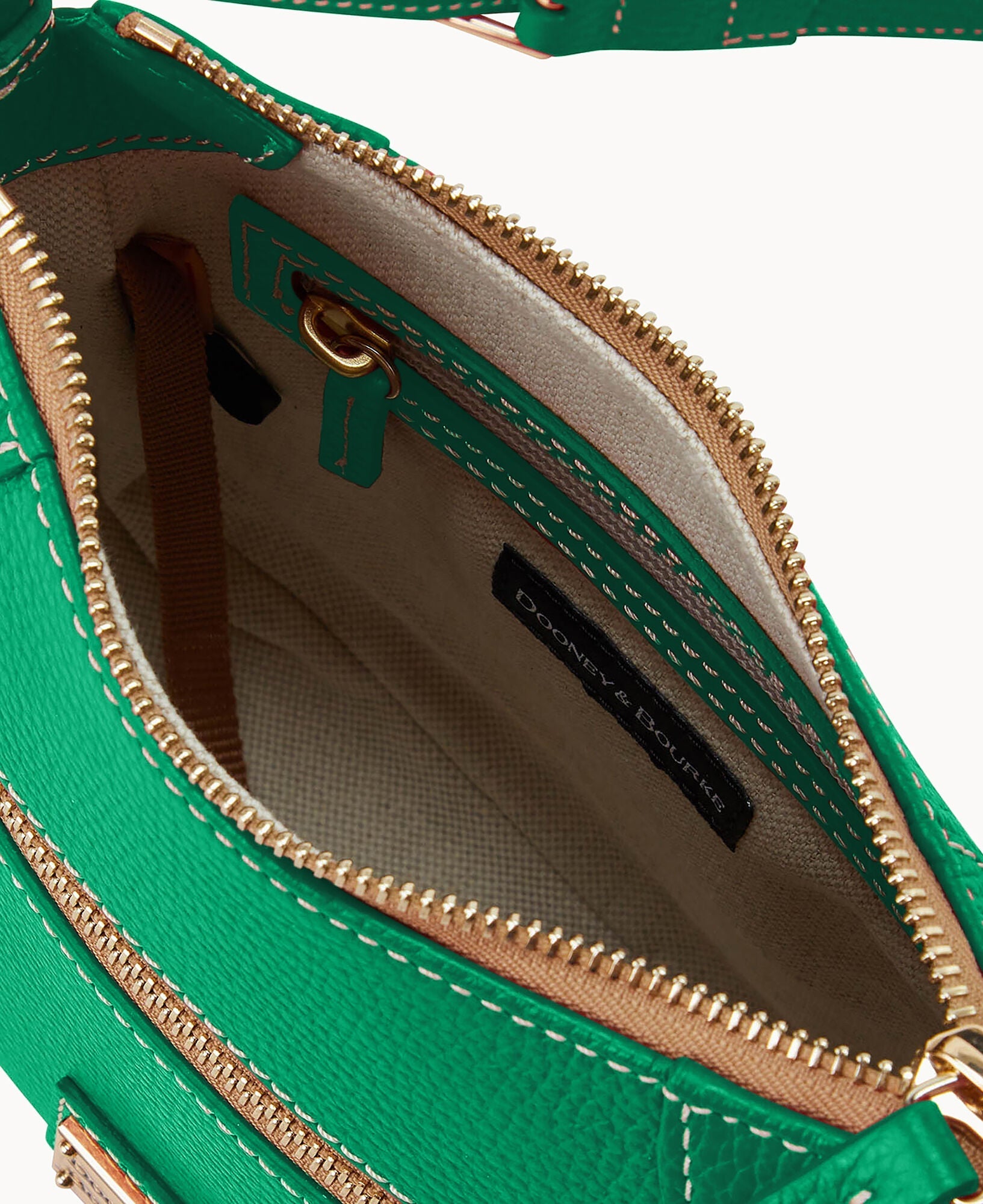 Lucca Leather Front Zip Crossbody