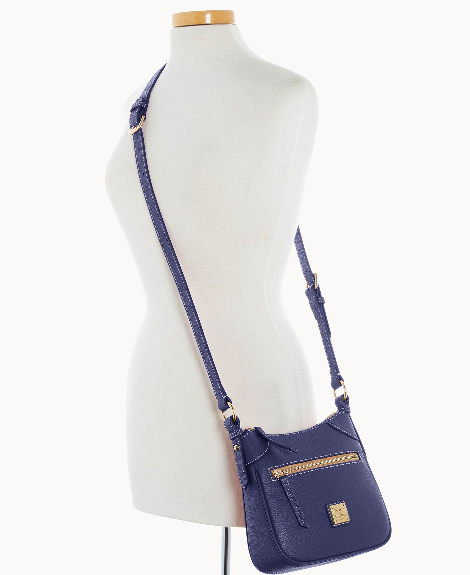 Lucca Leather Front Zip Crossbody