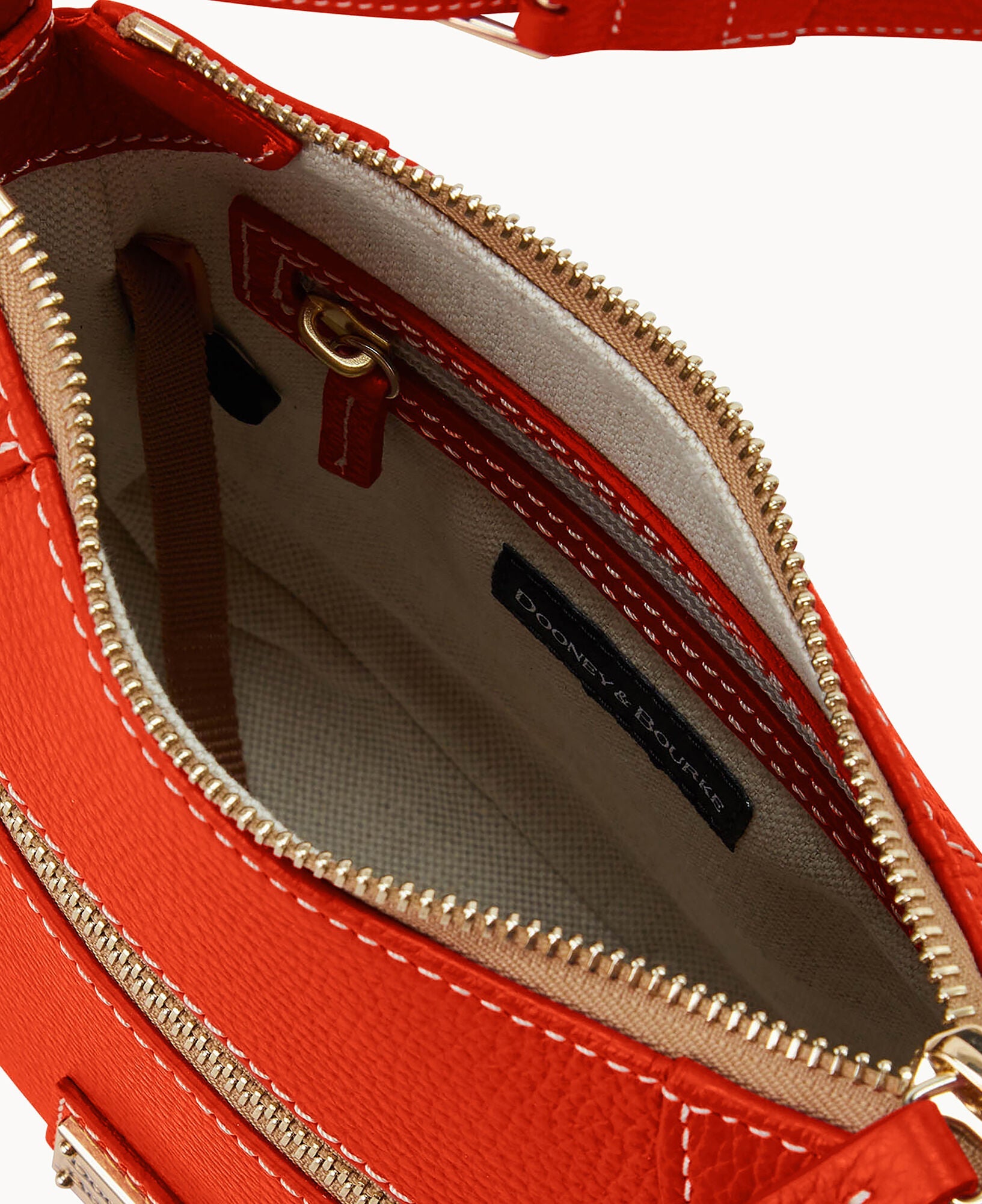 Lucca Leather Front Zip Crossbody