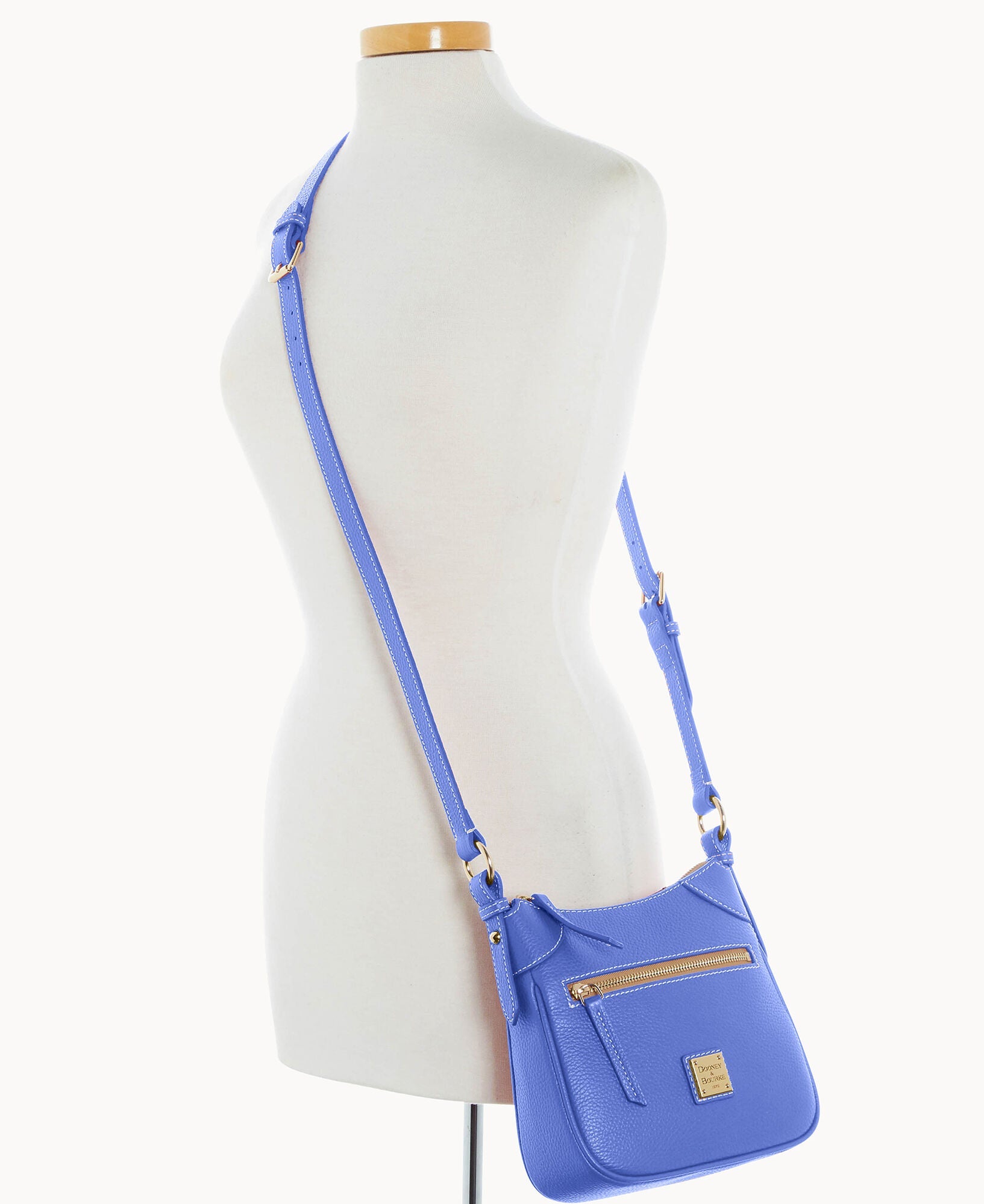 Lucca Leather Front Zip Crossbody