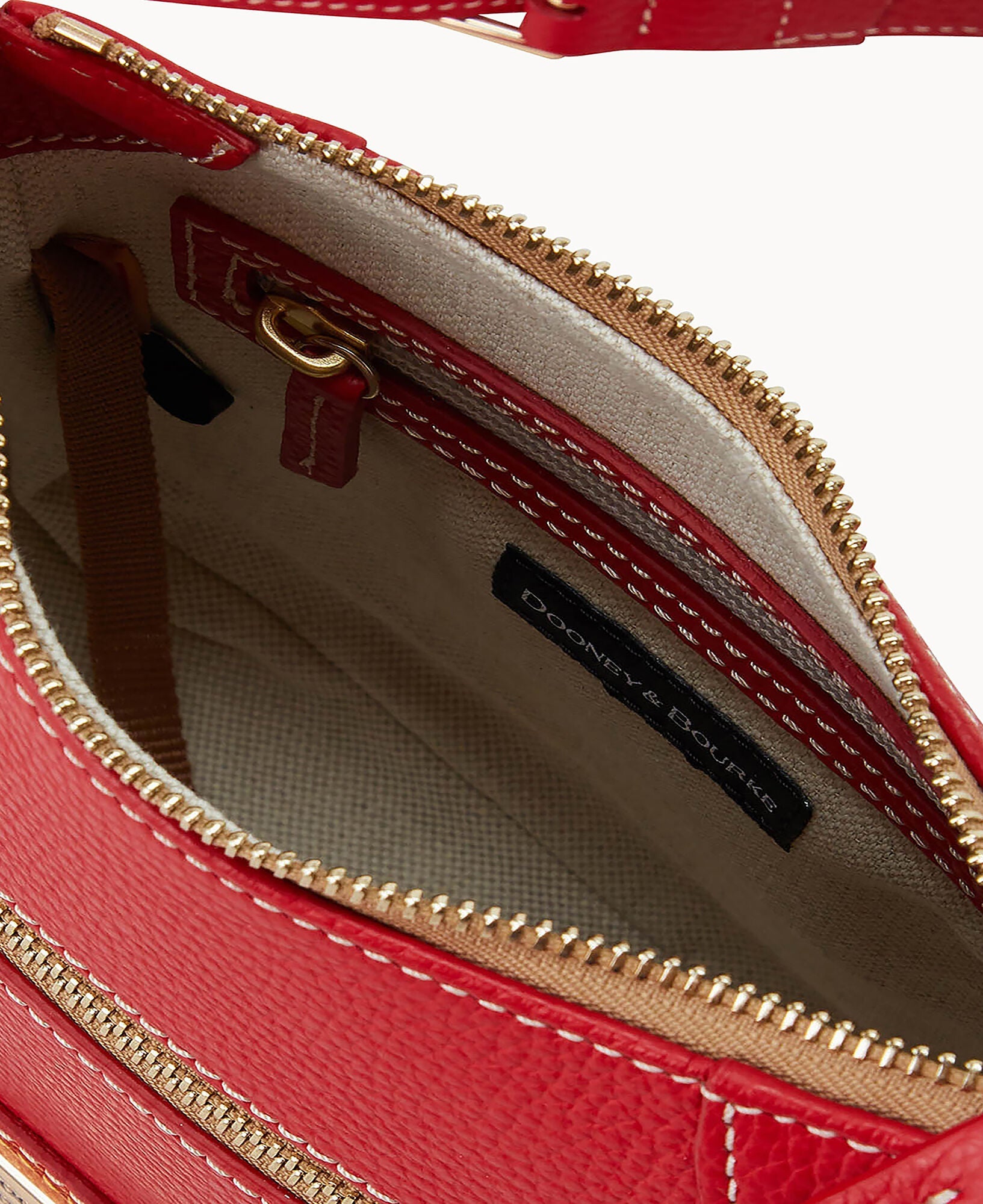 Lucca Leather Front Zip Crossbody