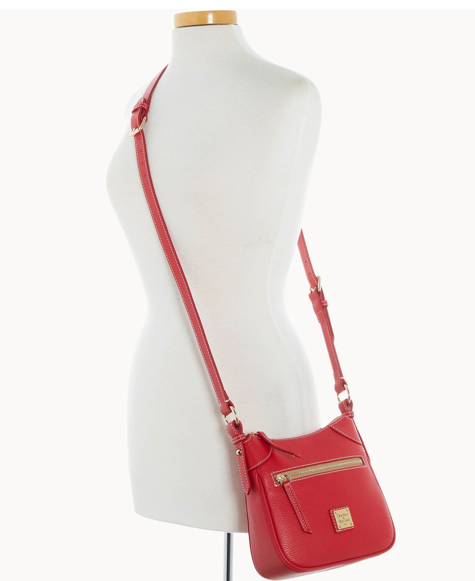 Lucca Leather Front Zip Crossbody