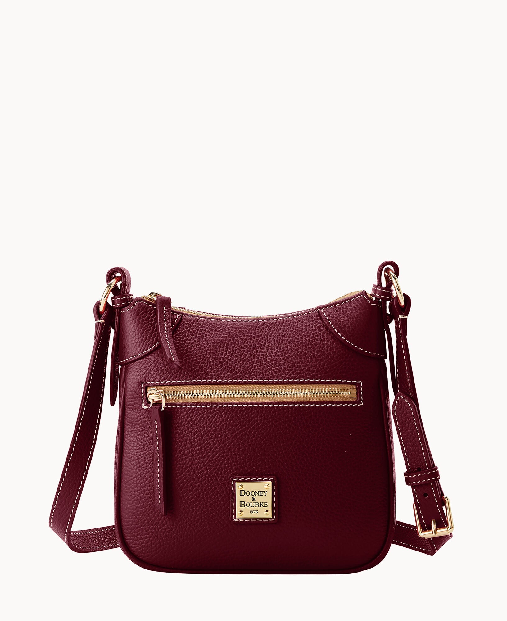 Lucca Leather Front Zip Crossbody