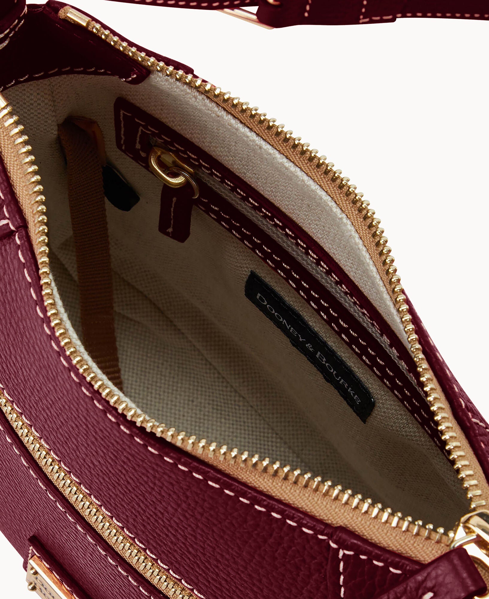 Lucca Leather Front Zip Crossbody