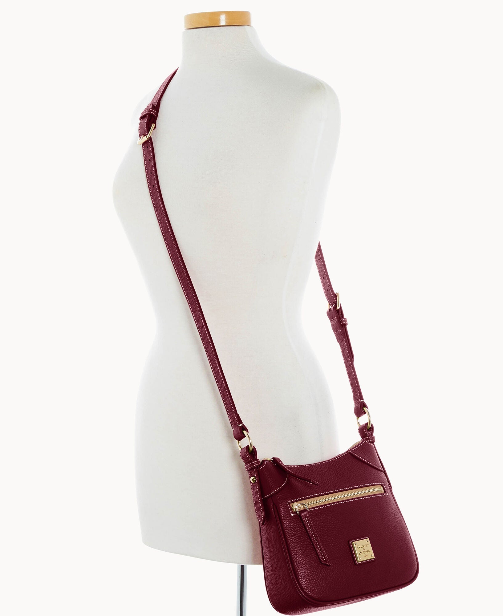 Lucca Leather Front Zip Crossbody