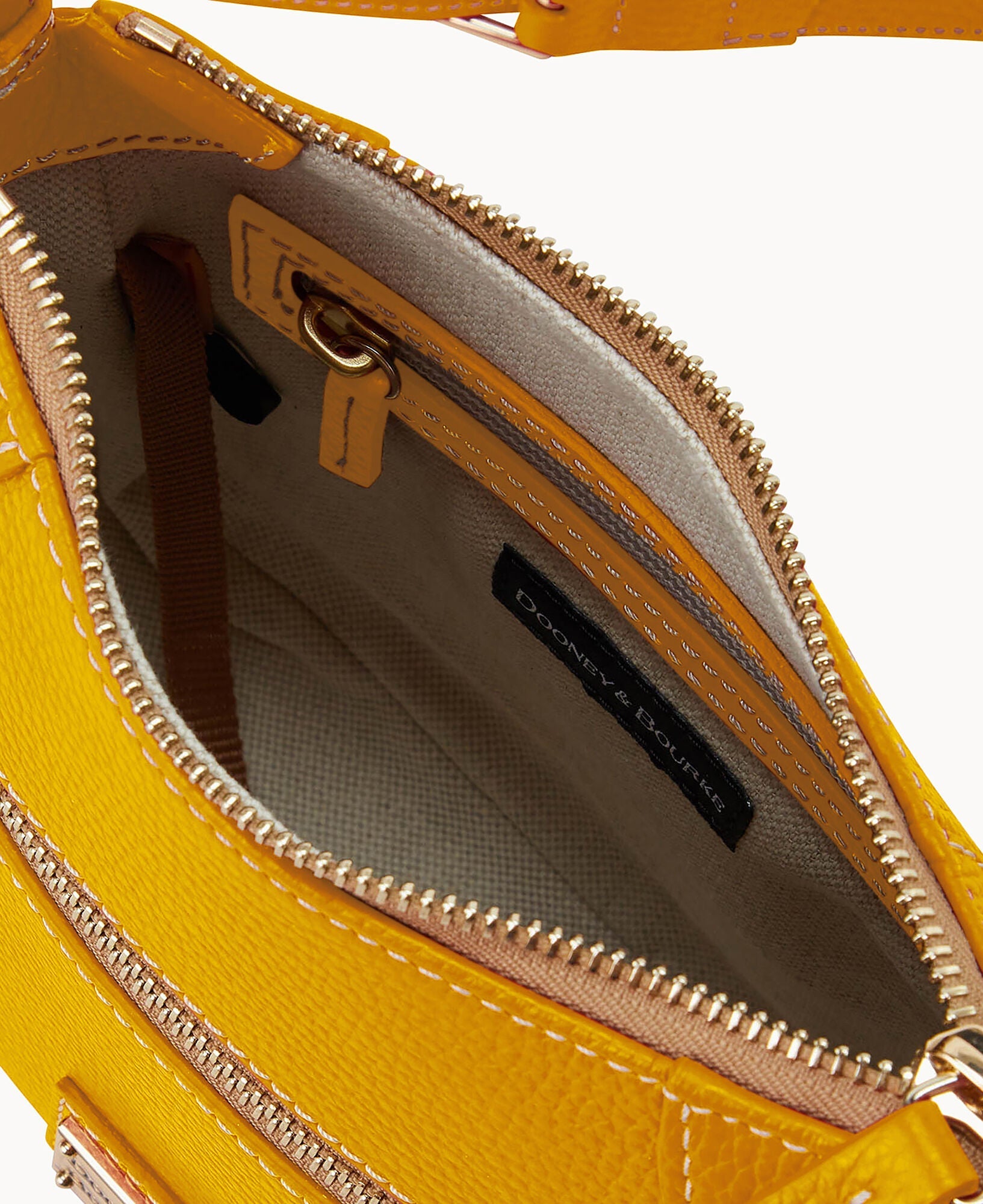 Lucca Leather Front Zip Crossbody