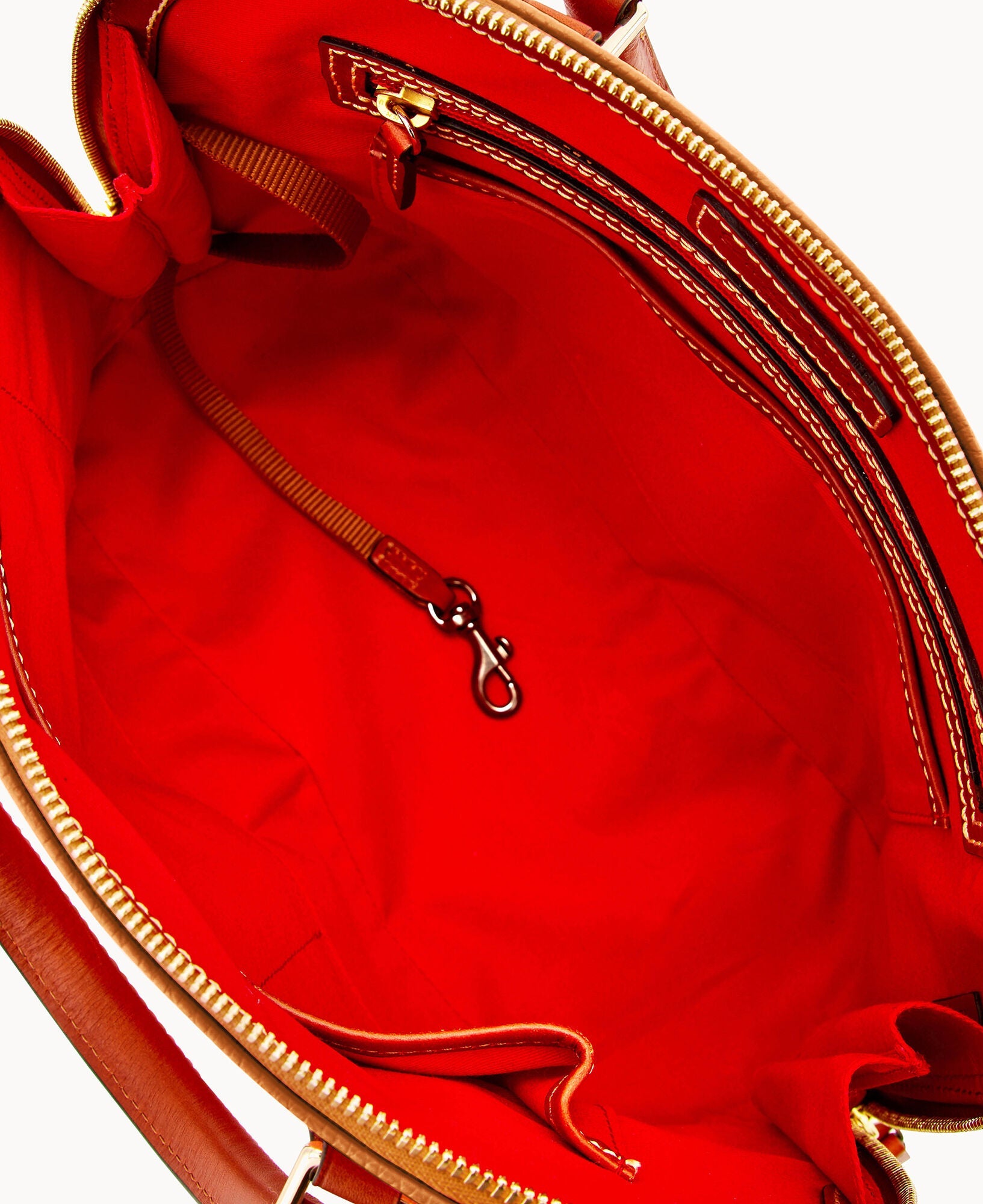 Pebble Grain Zip Zip Satchel