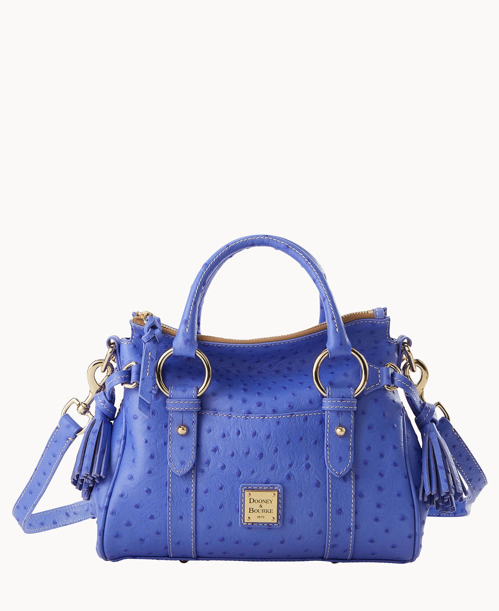 Ostrich Satchel With Pocket