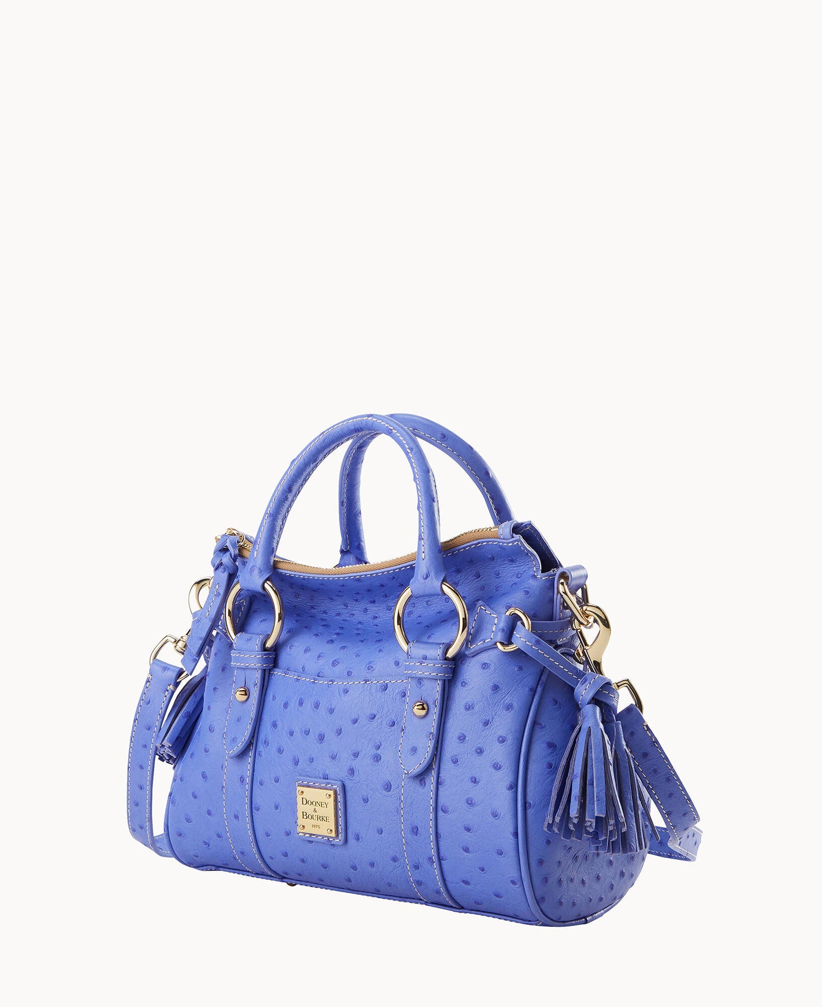 Ostrich Satchel With Pocket