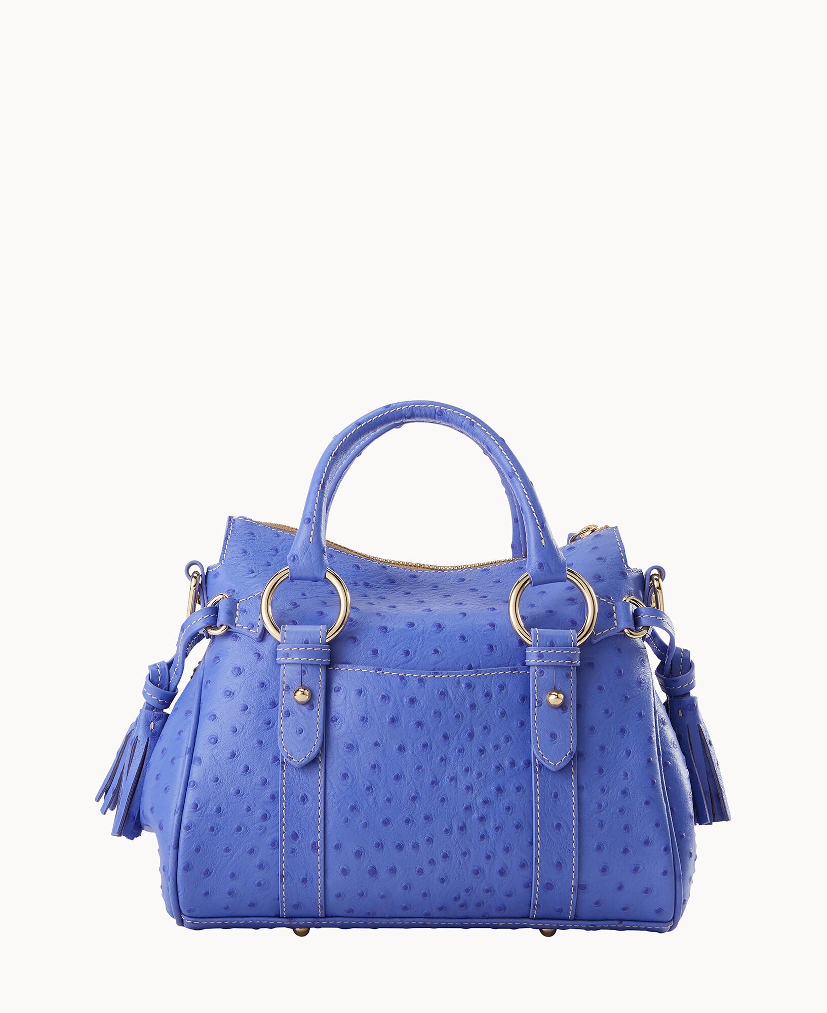 Ostrich Satchel With Pocket