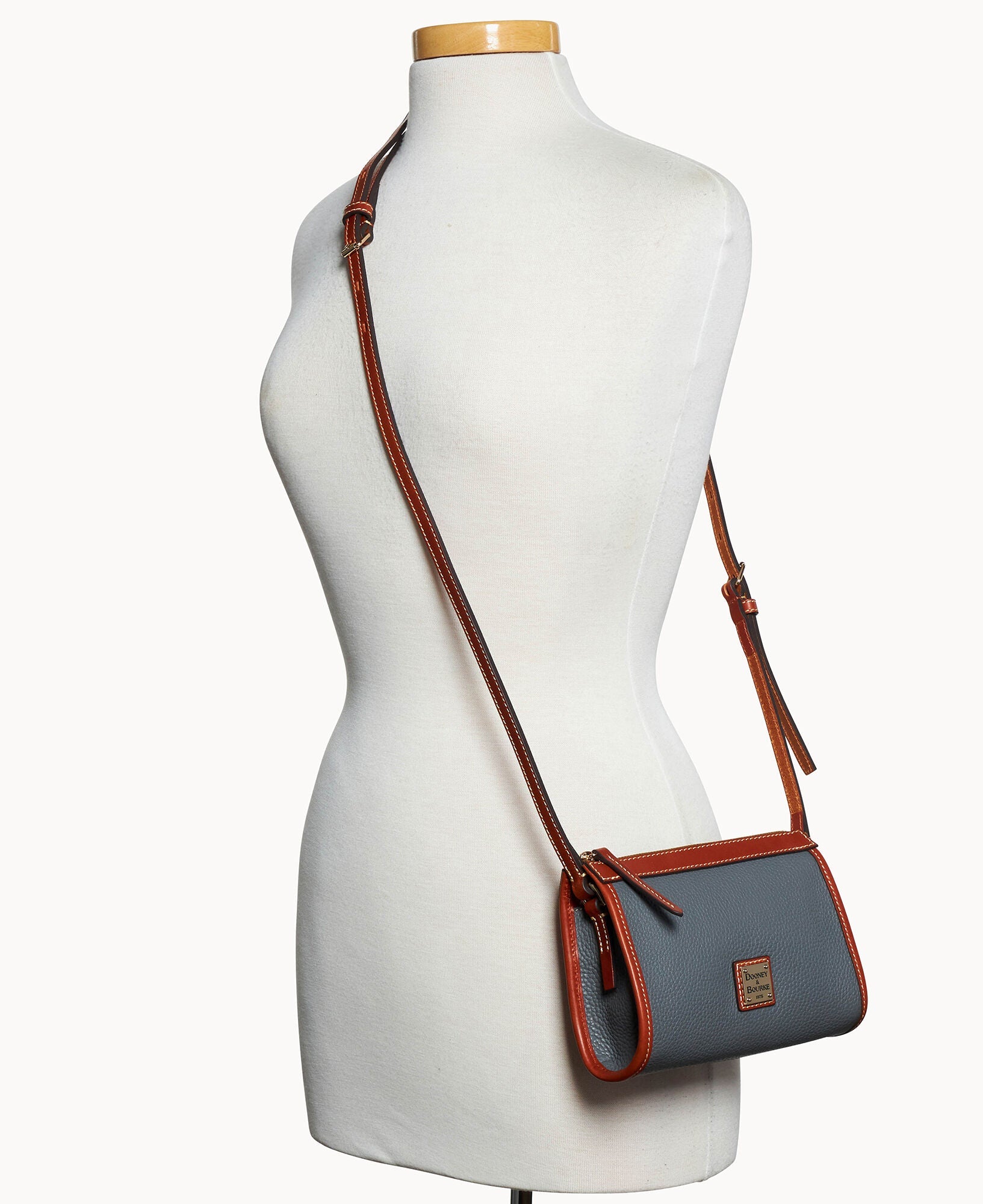 Pebble Grain Small East West Crossbody