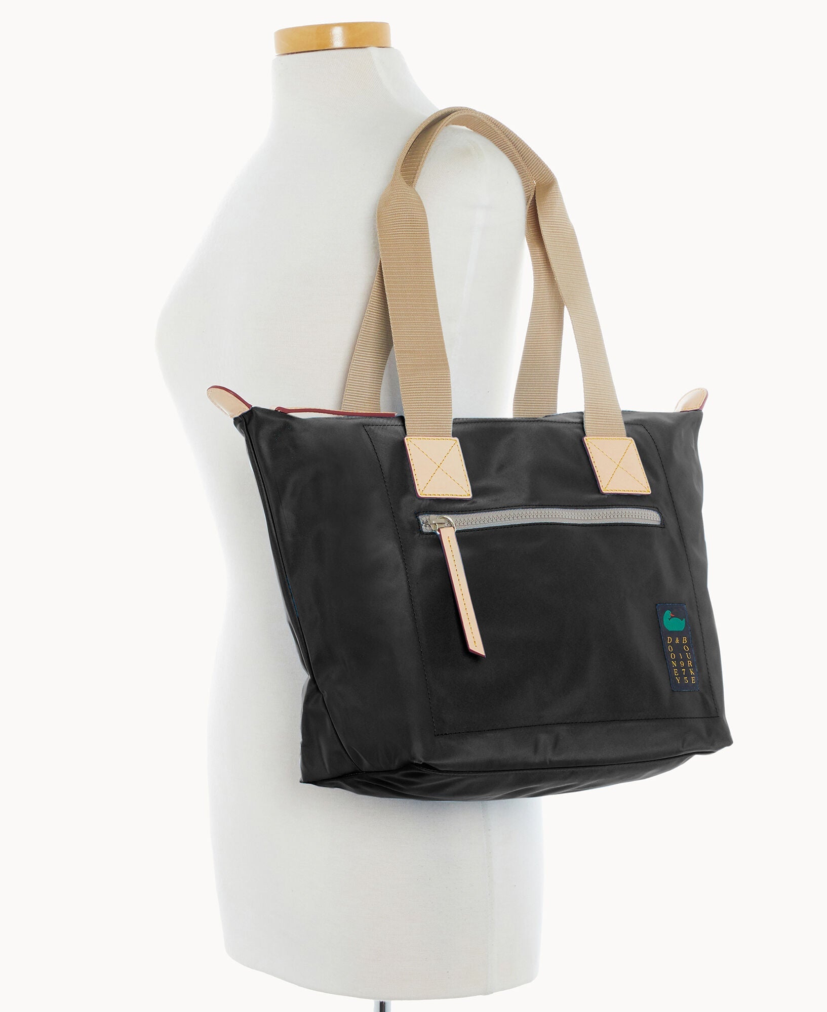 Nylon Front Zip Tote