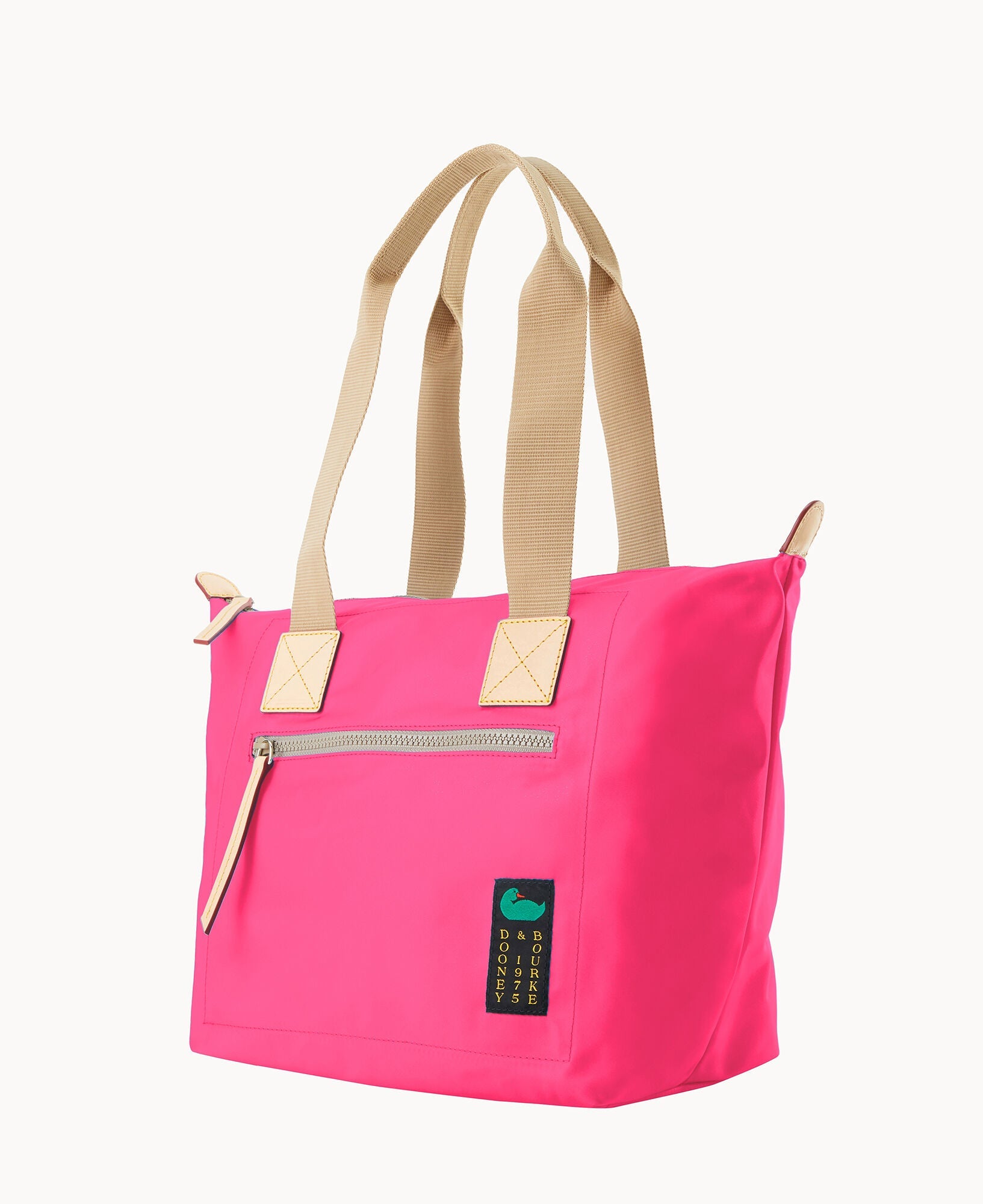Nylon Front Zip Tote