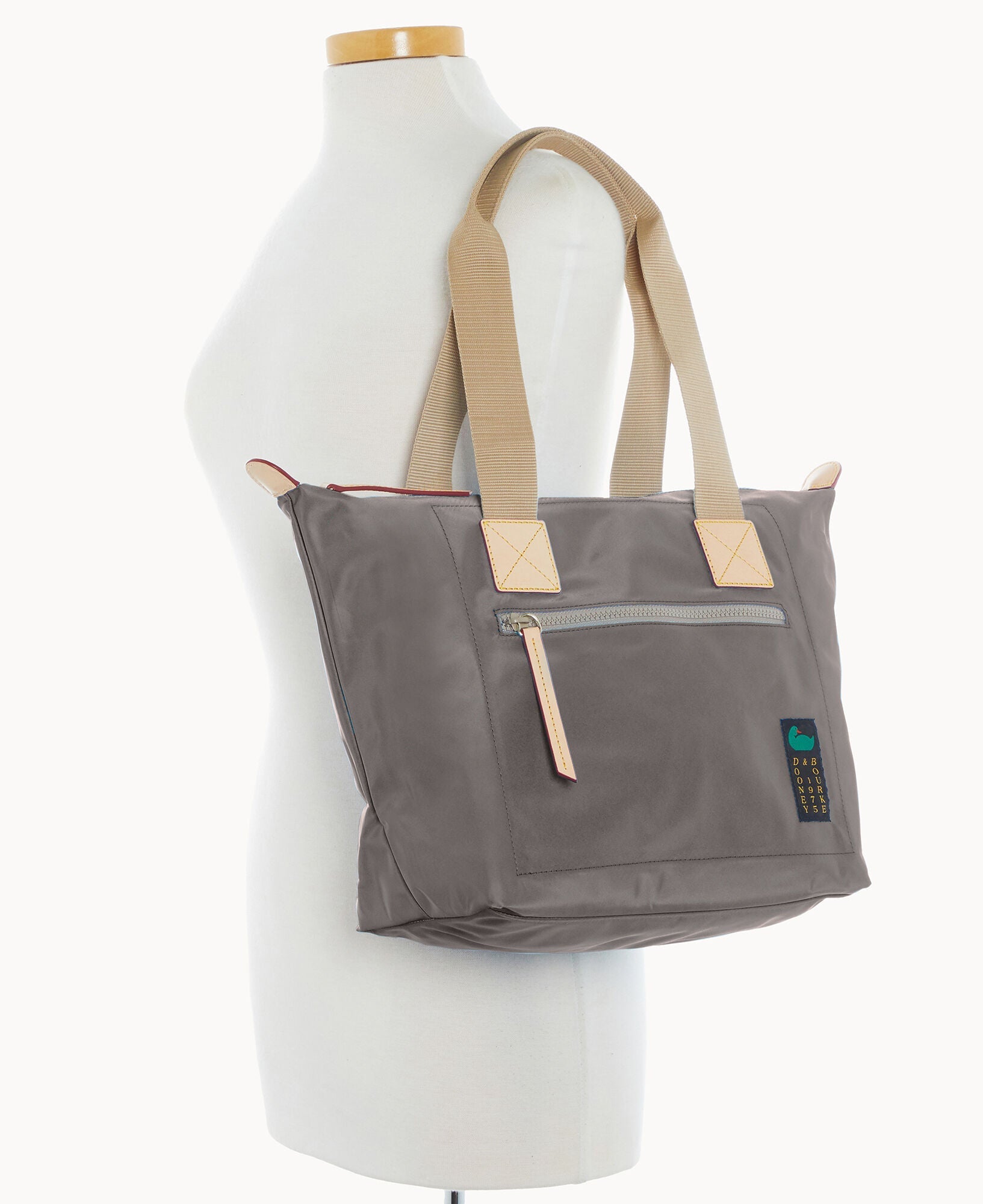 Nylon Front Zip Tote