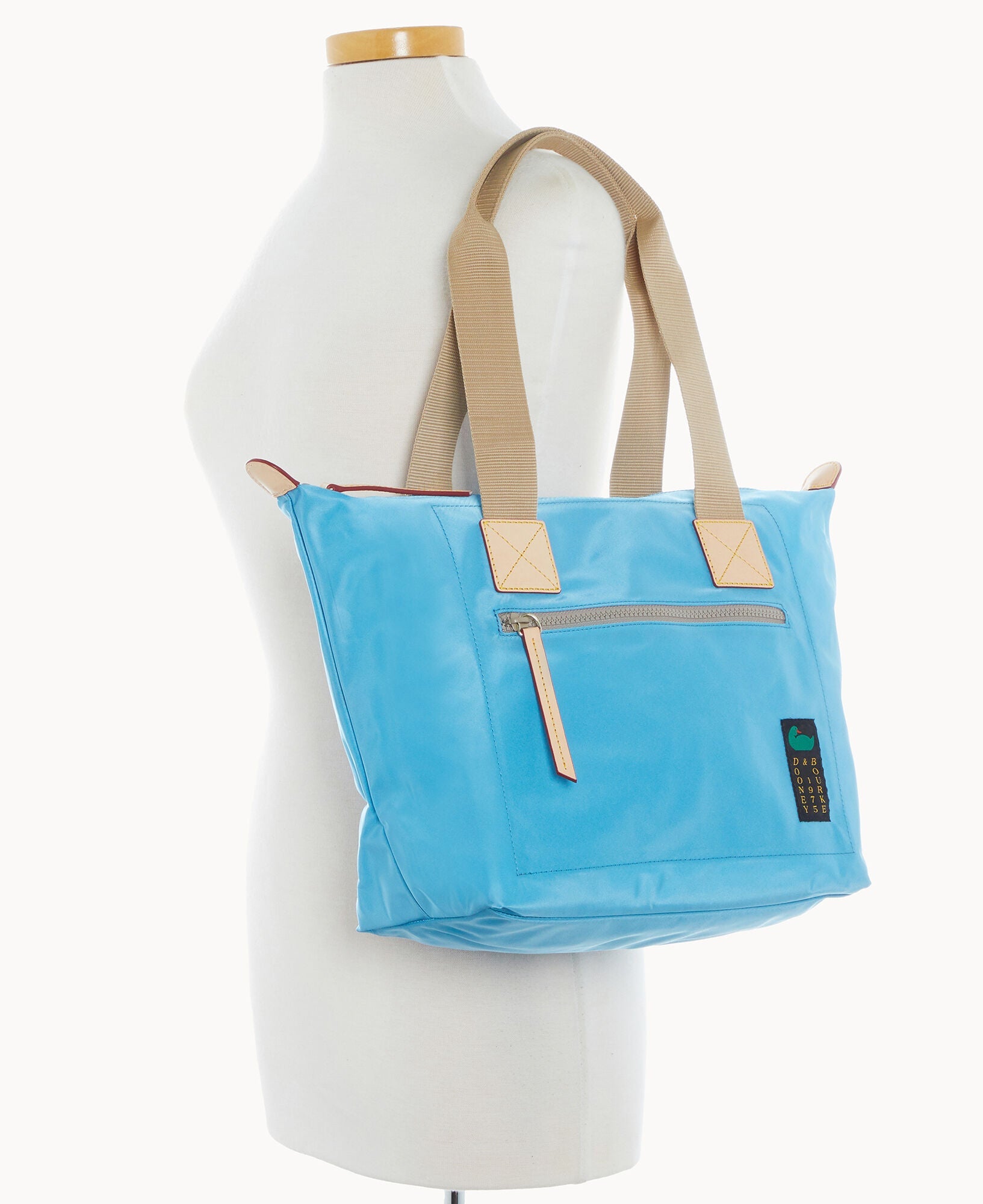 Nylon Front Zip Tote