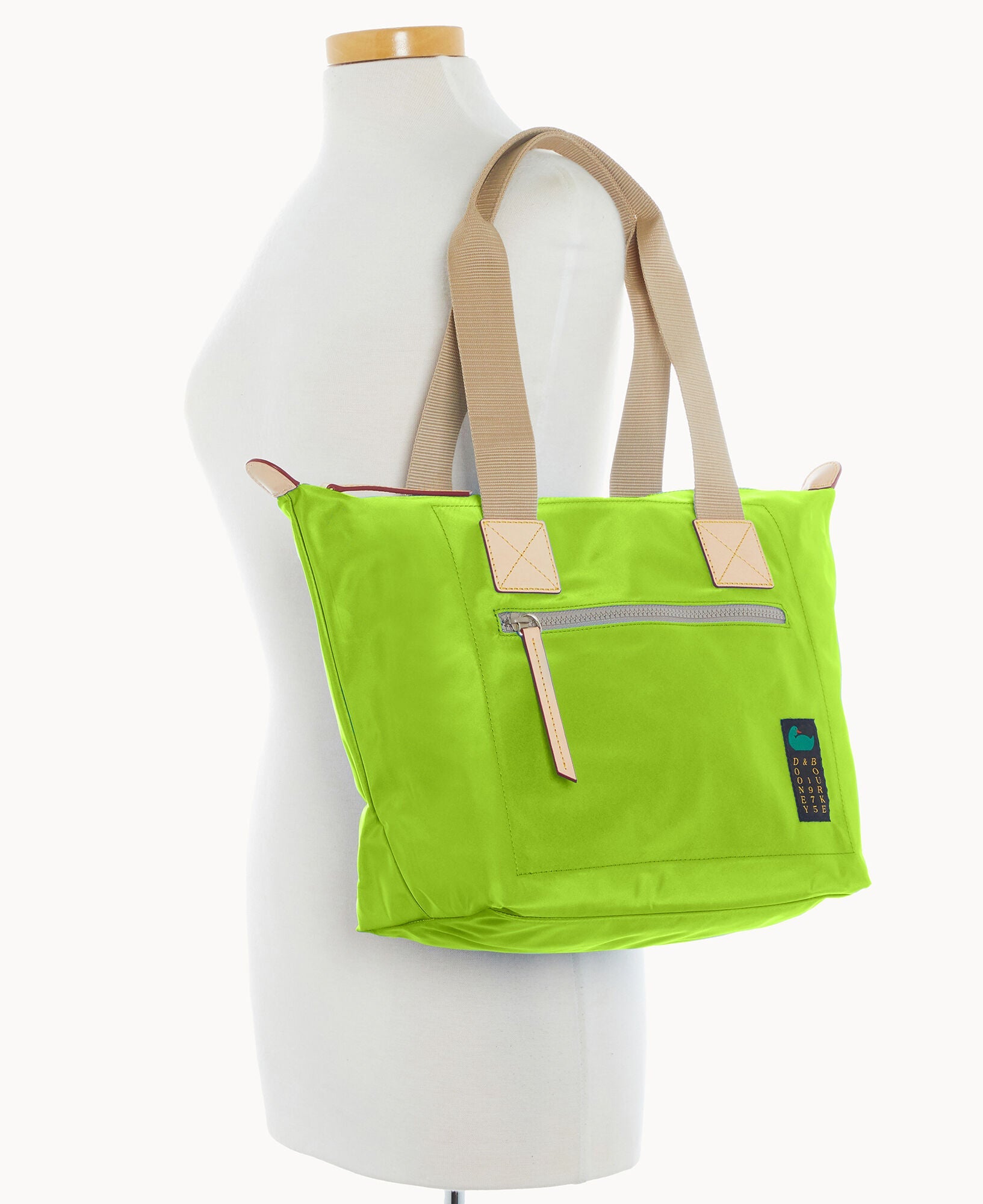 Nylon Front Zip Tote