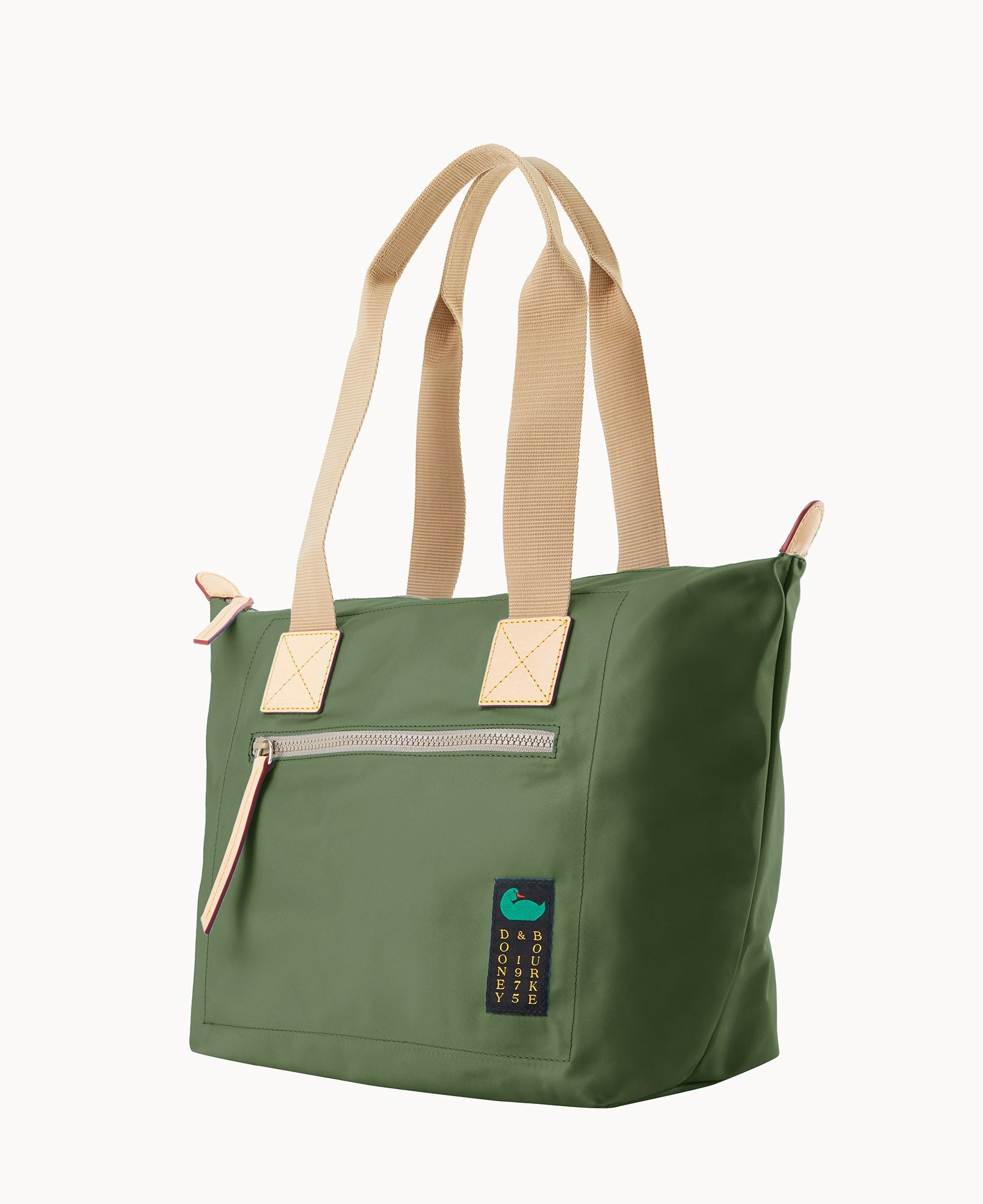 Nylon Front Zip Tote