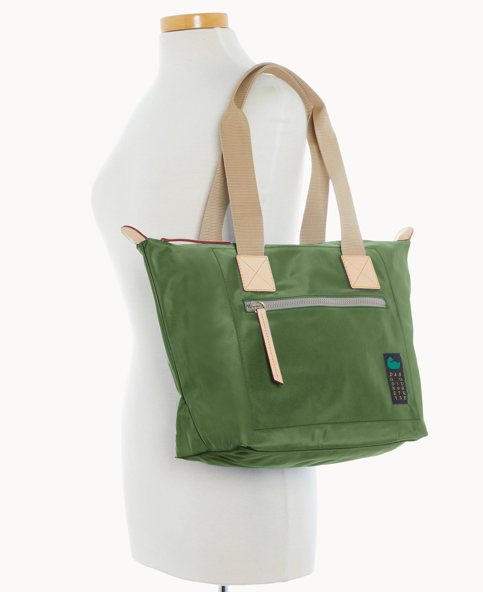 Nylon Front Zip Tote