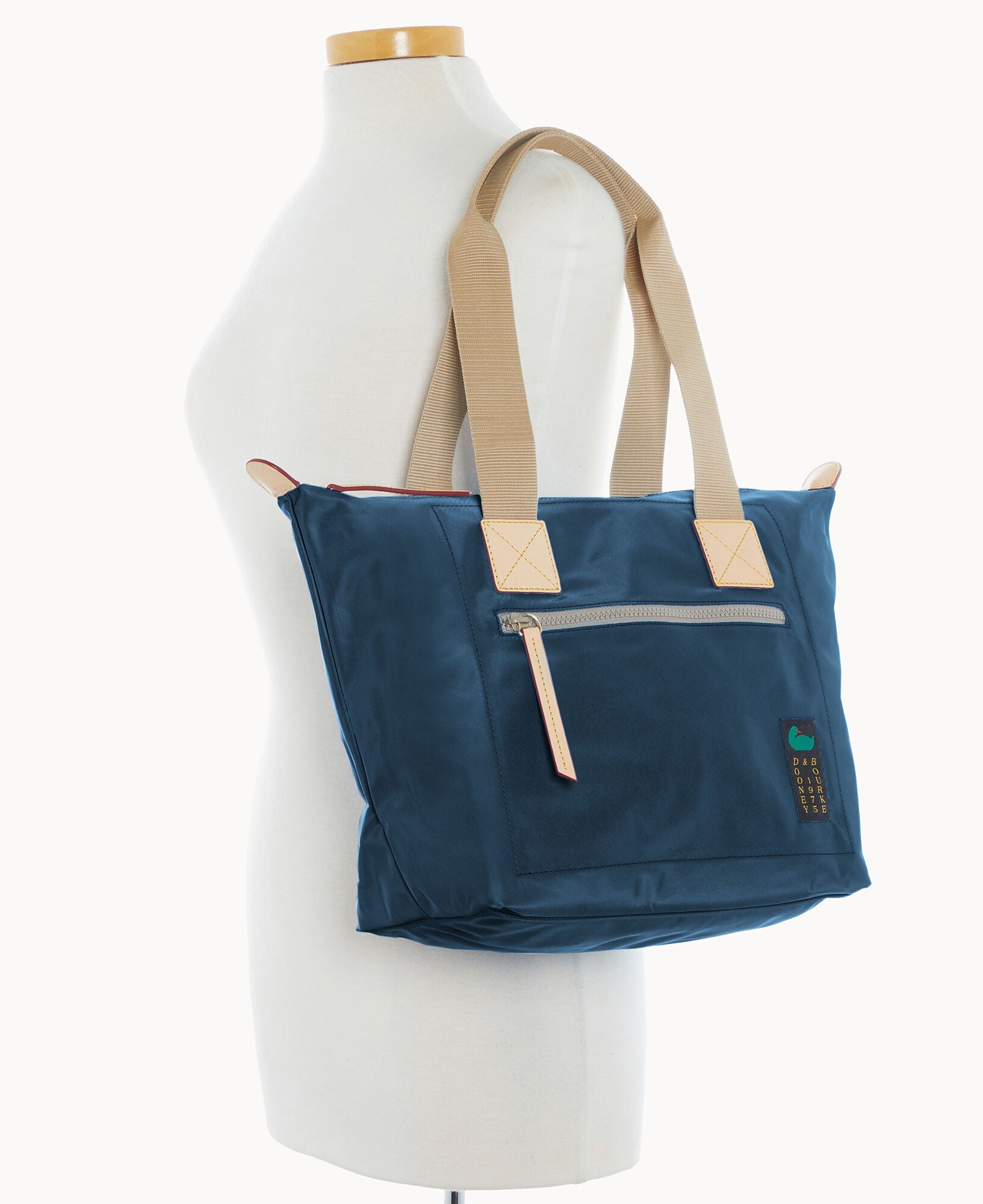 Nylon Front Zip Tote