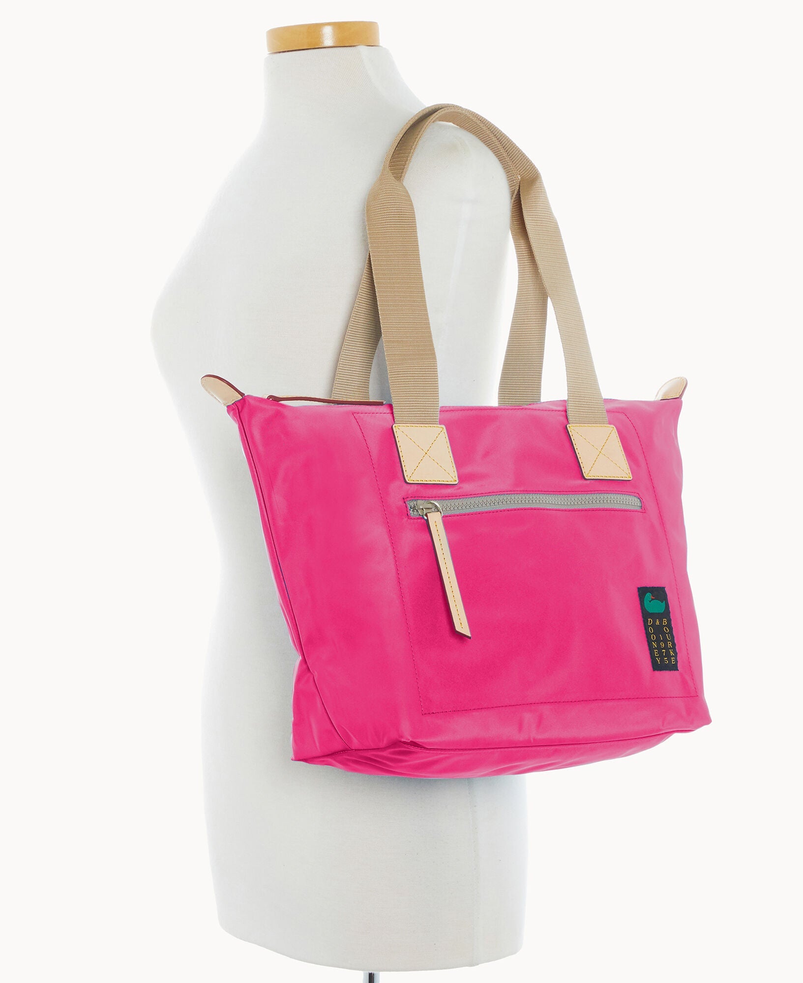 Nylon Front Zip Tote