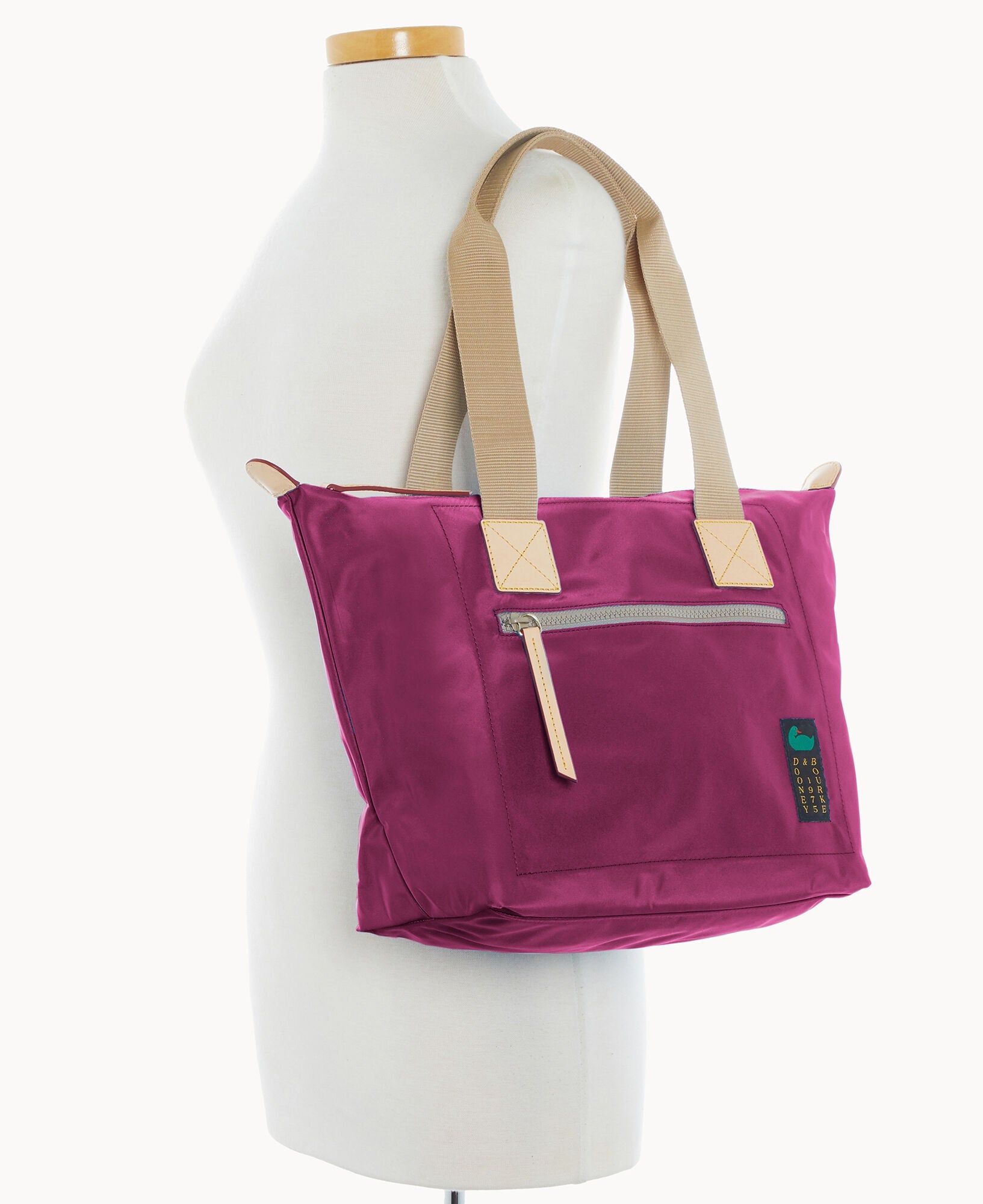 Nylon Front Zip Tote