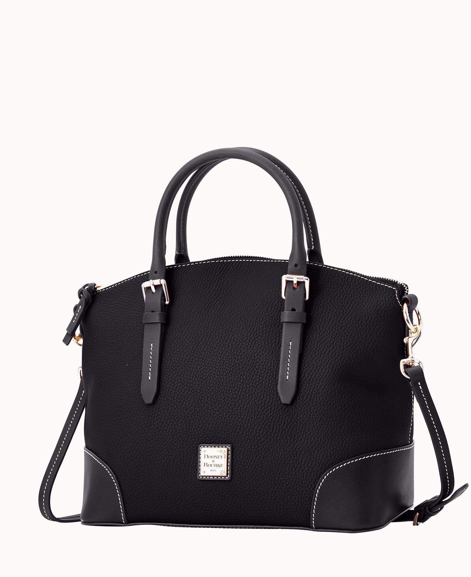 Pebble Grain Domed Satchel