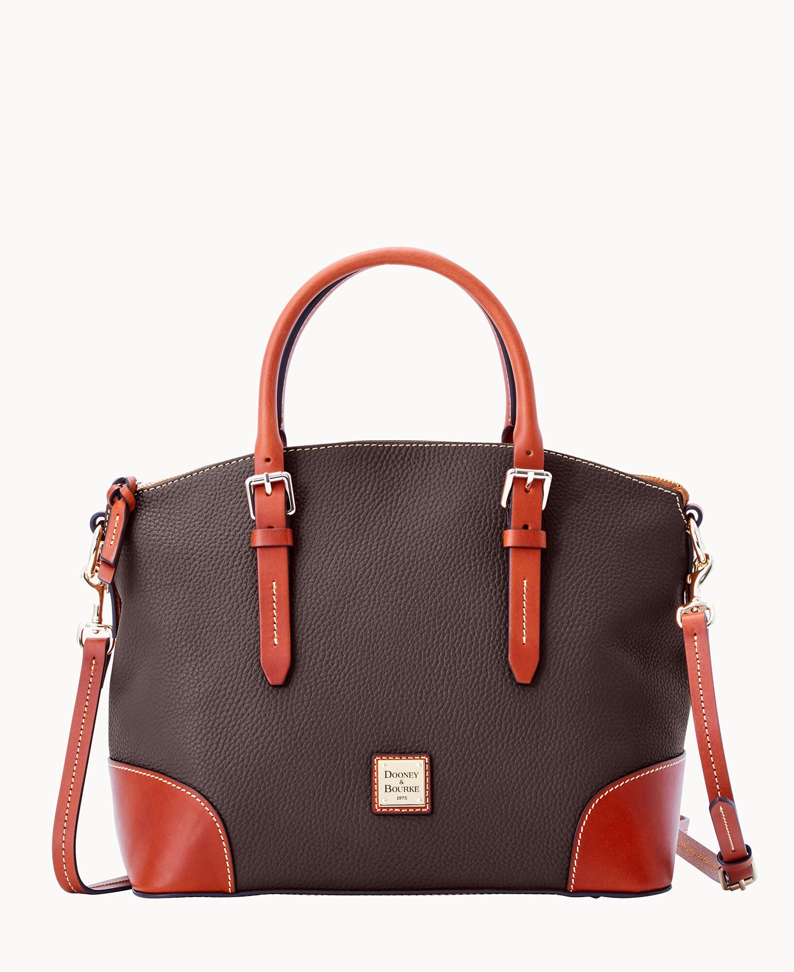 Pebble Grain Domed Satchel