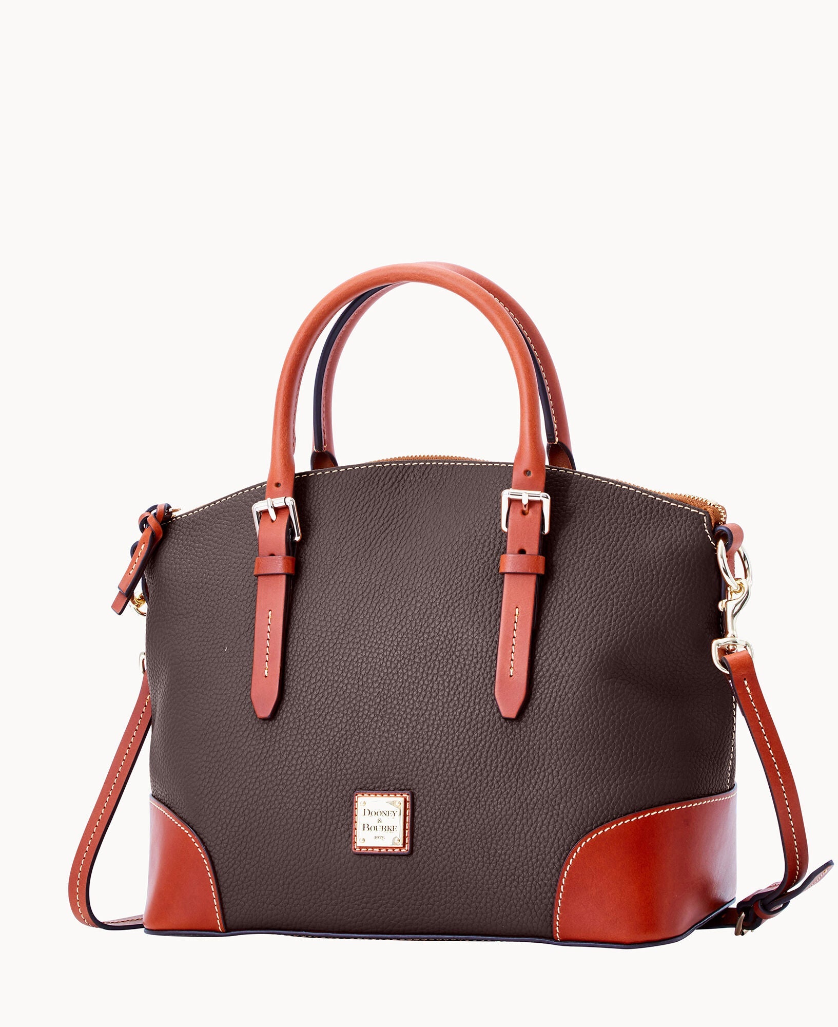 Pebble Grain Domed Satchel
