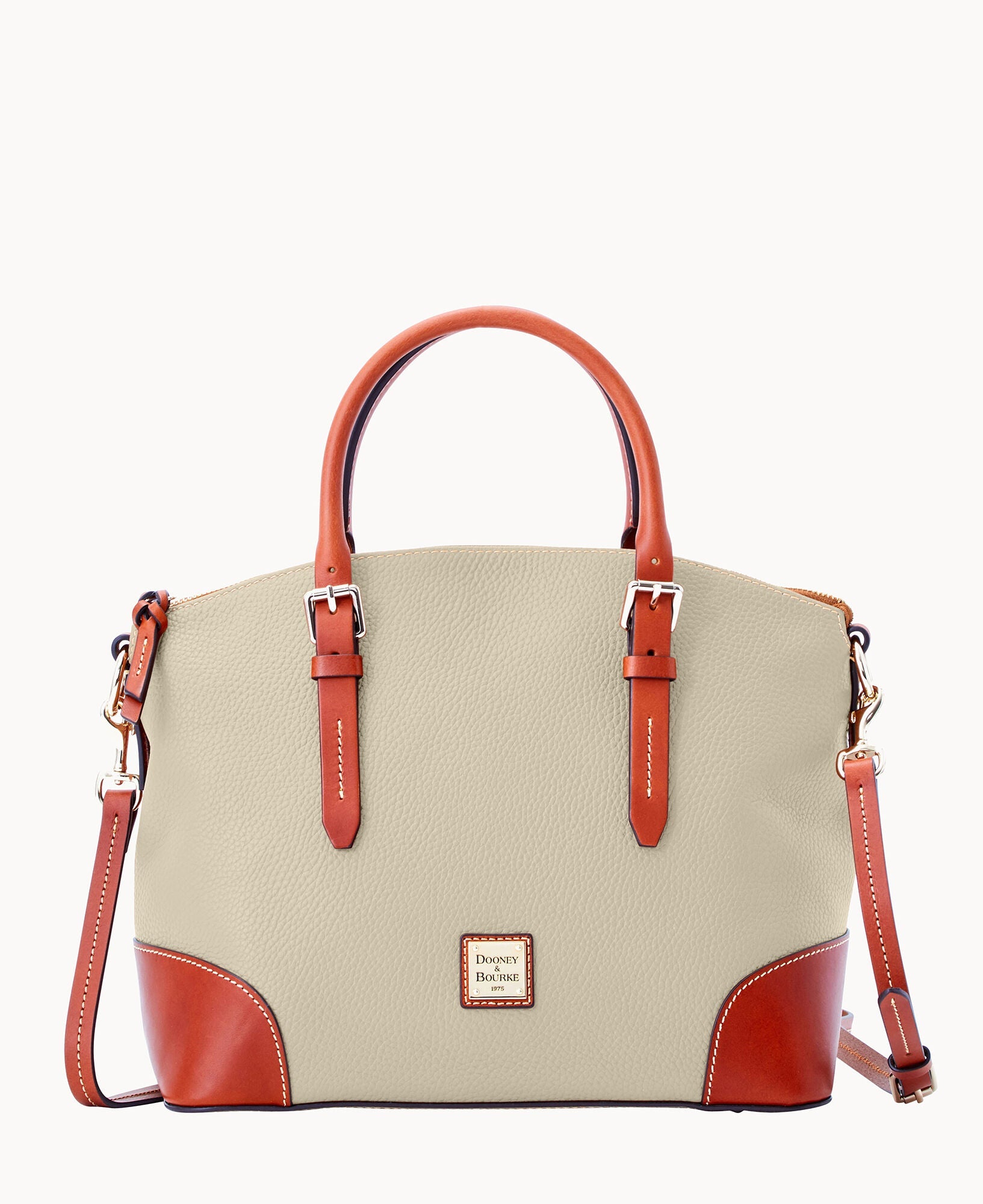 Pebble Grain Domed Satchel