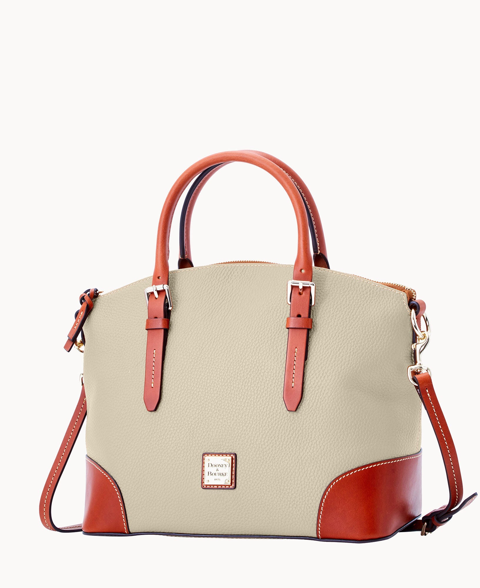 Pebble Grain Domed Satchel