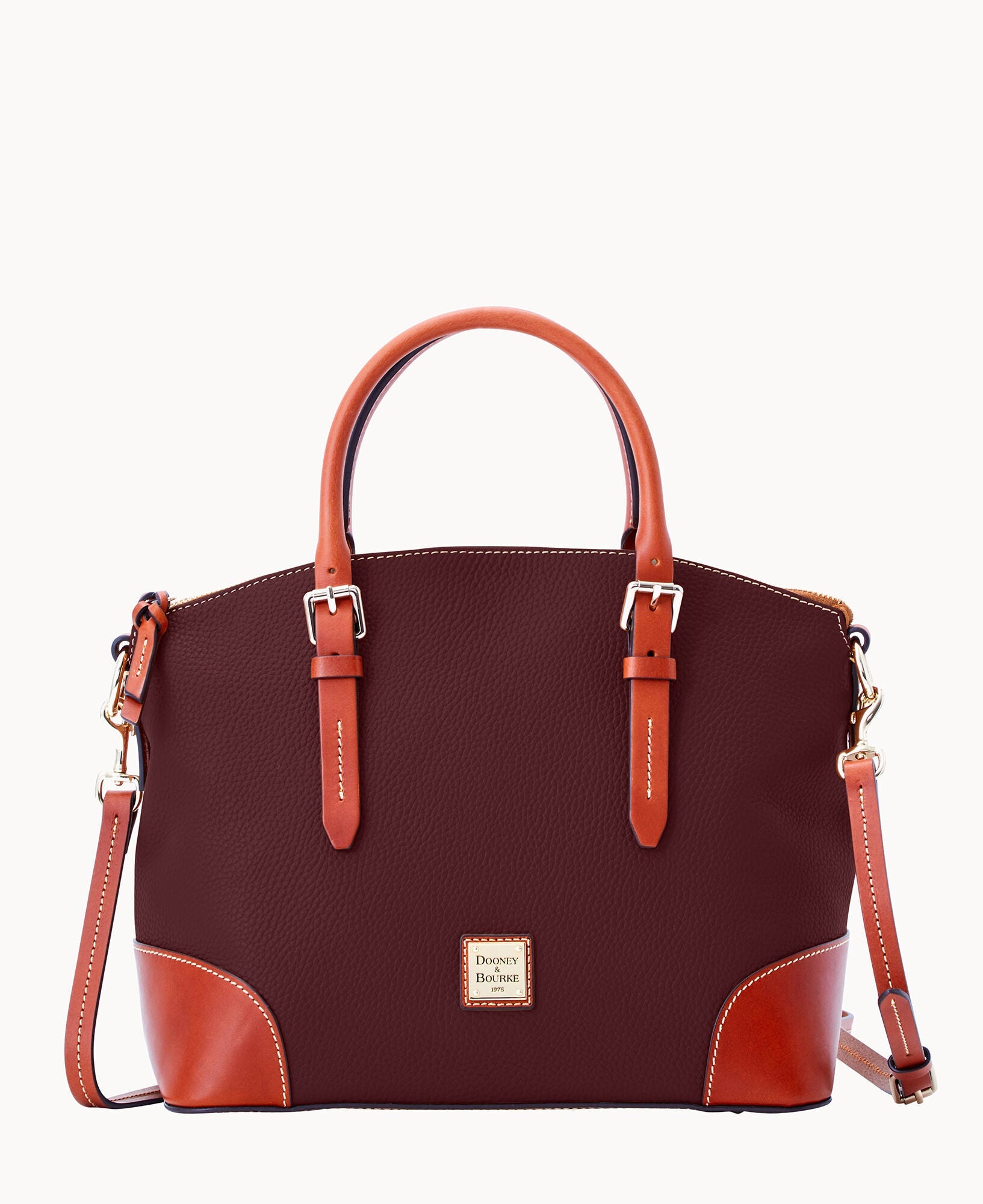 Pebble Grain Domed Satchel