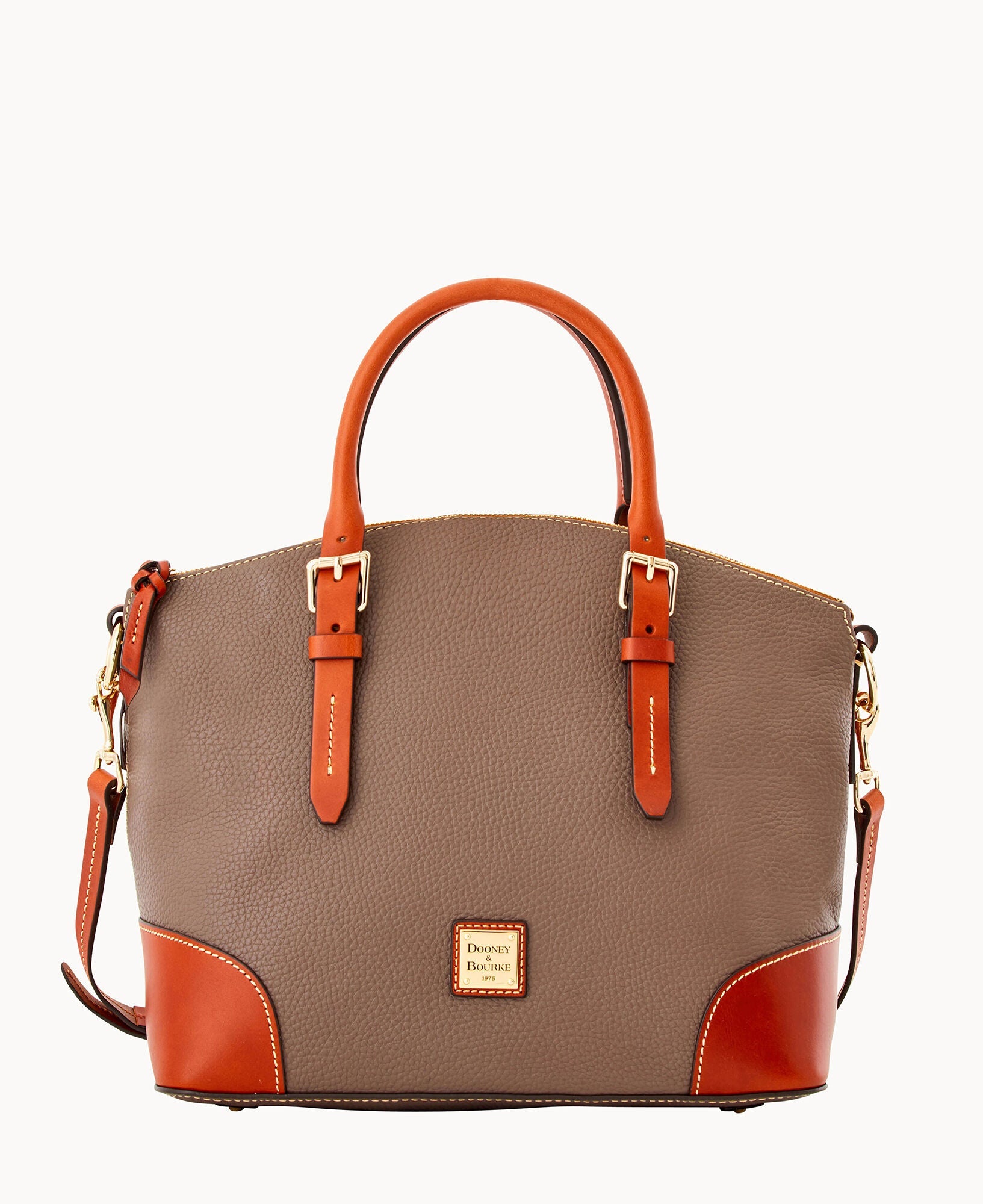 Pebble Grain Domed Satchel