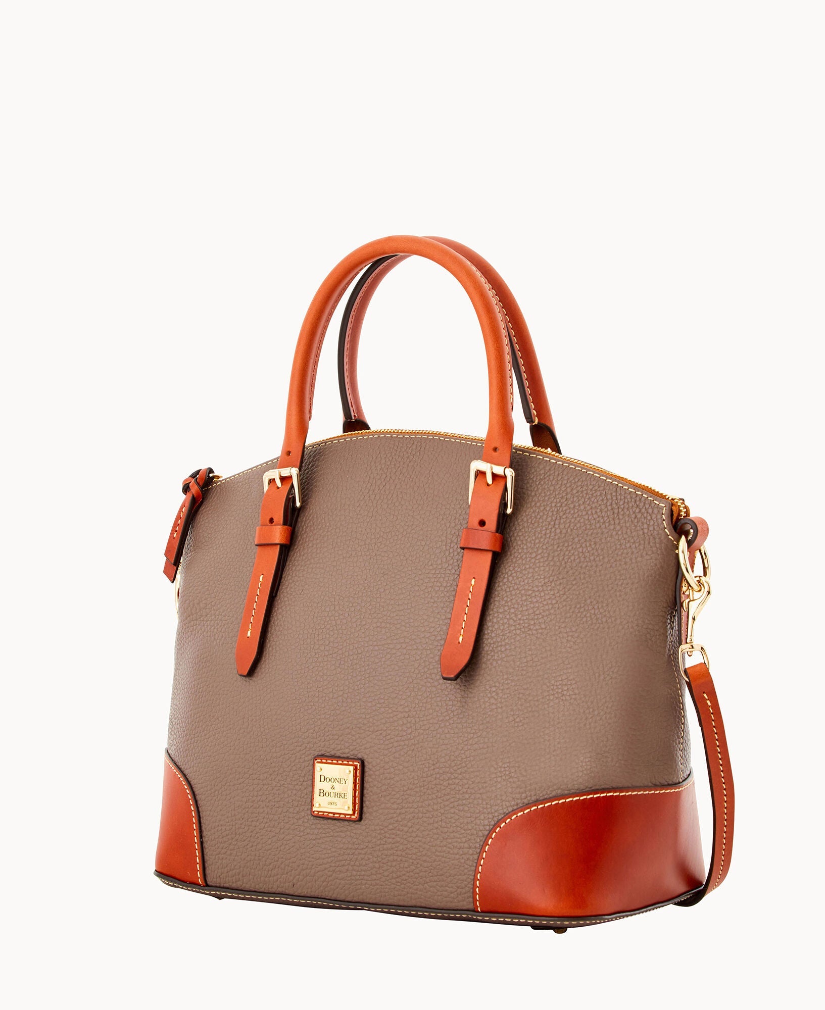 Pebble Grain Domed Satchel