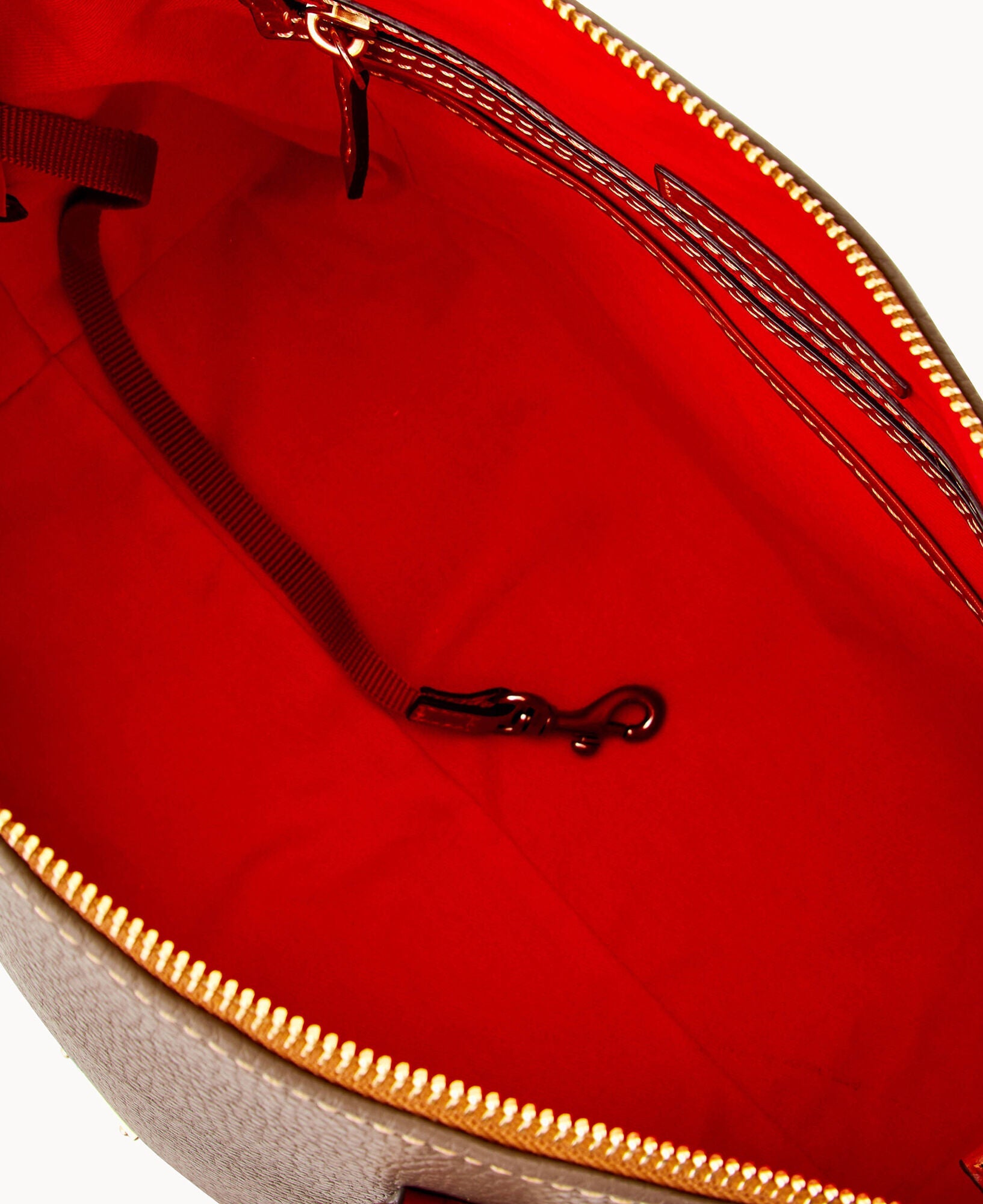 Pebble Grain Domed Satchel