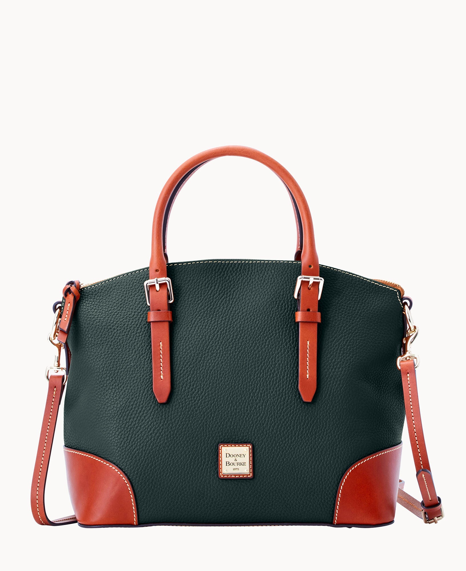 Pebble Grain Domed Satchel