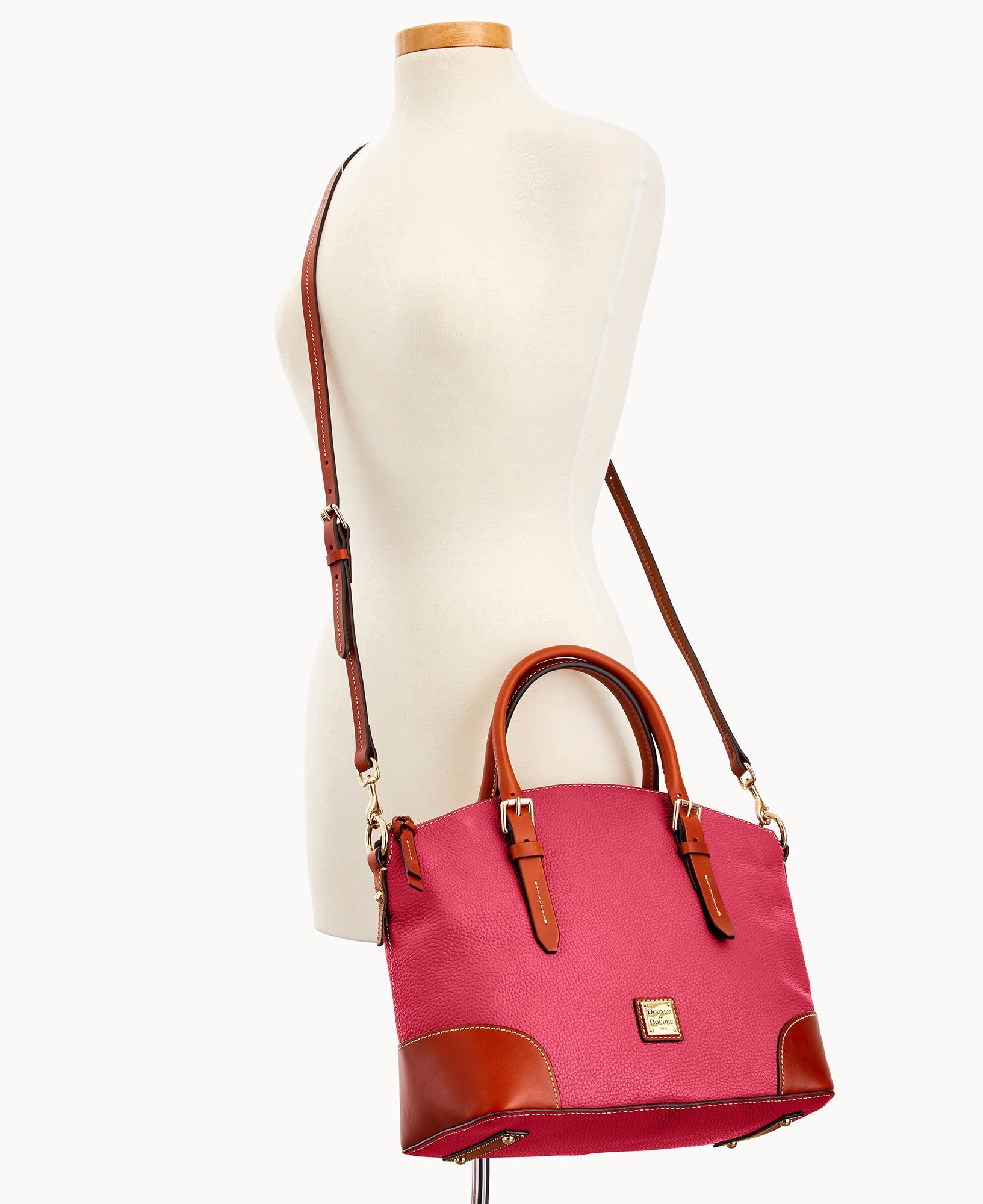 Pebble Grain Domed Satchel