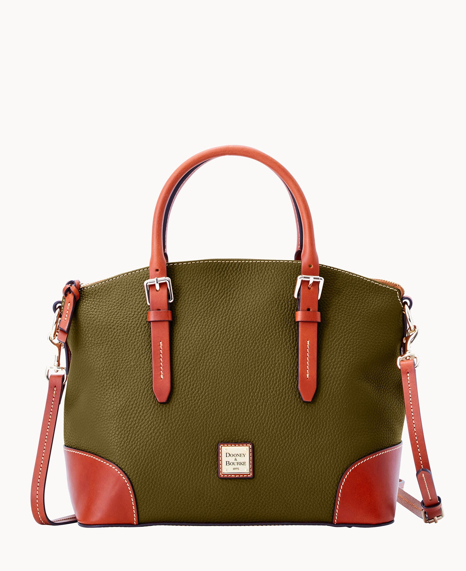 Pebble Grain Domed Satchel