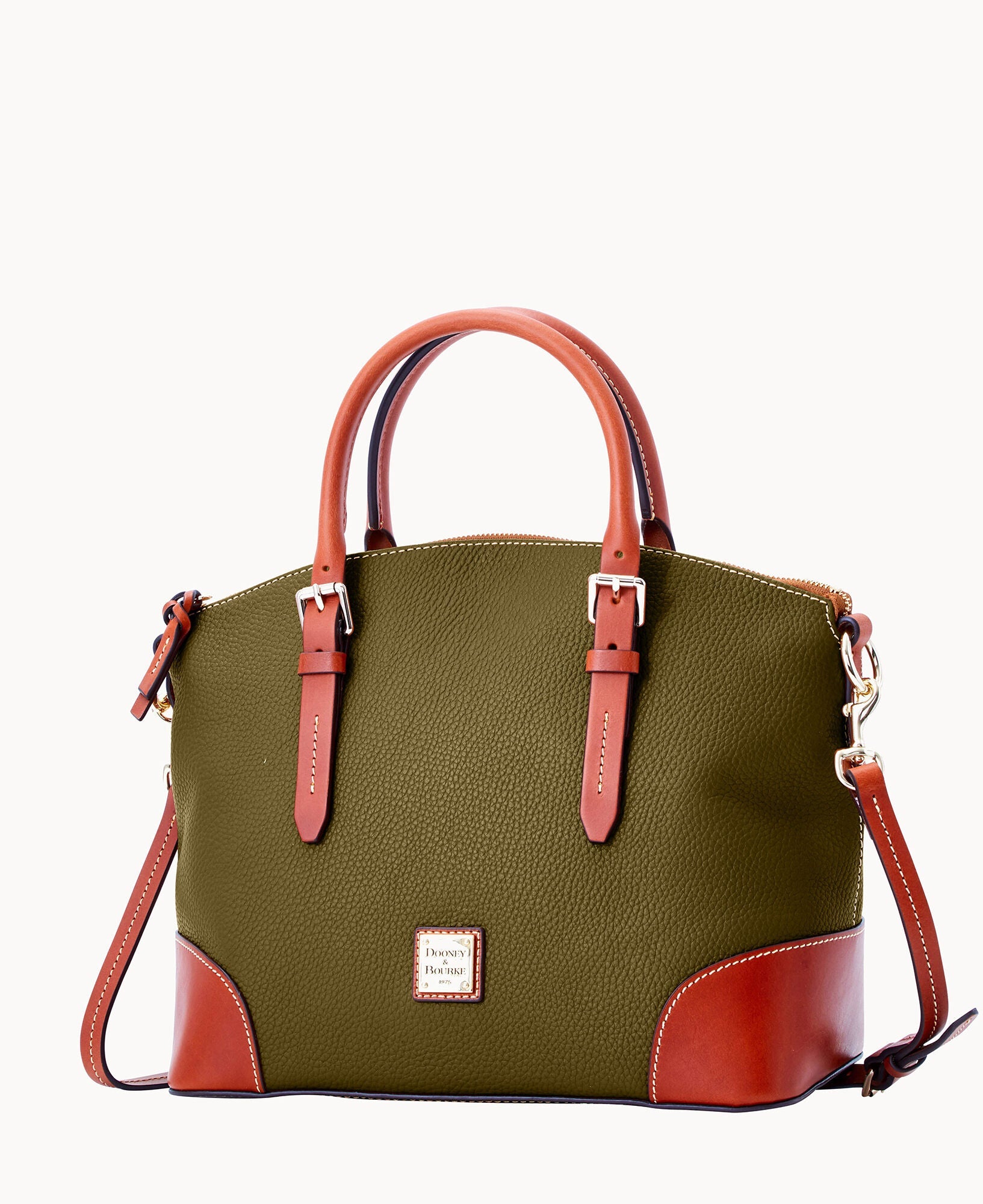 Pebble Grain Domed Satchel