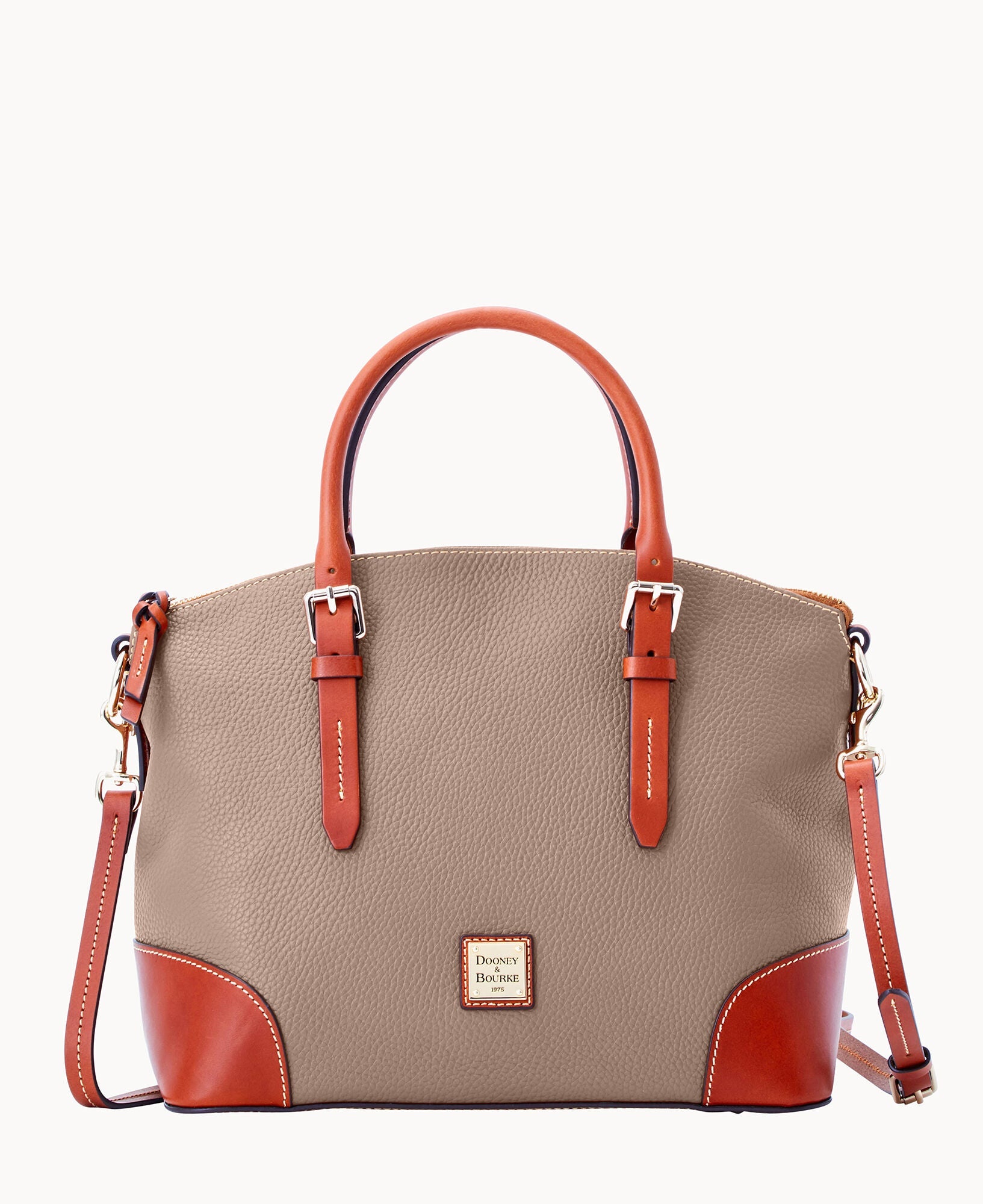 Pebble Grain Domed Satchel