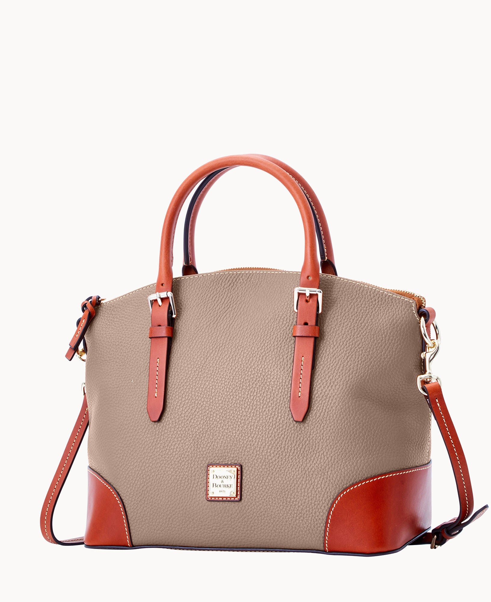 Pebble Grain Domed Satchel