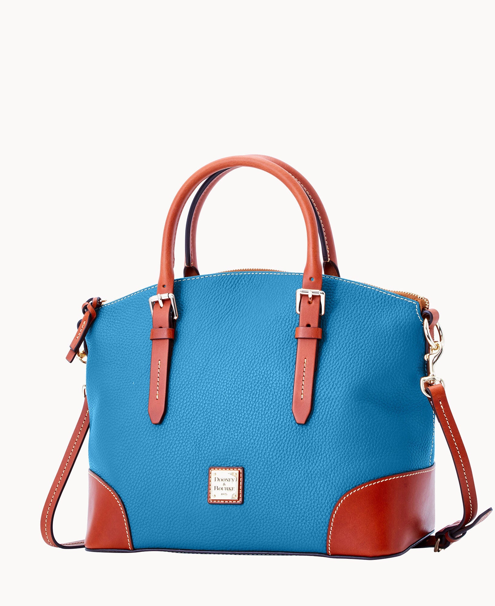 Pebble Grain Domed Satchel