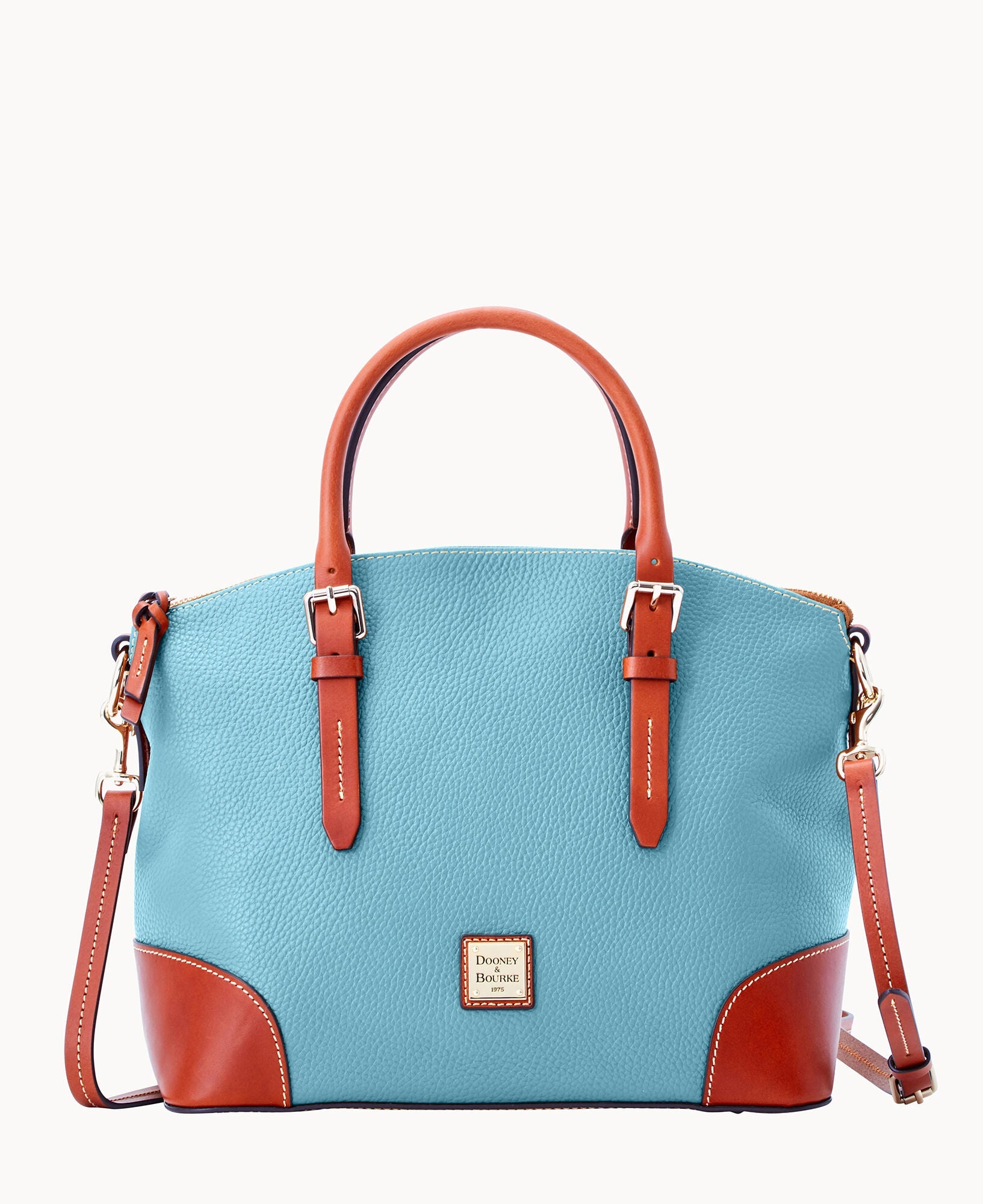 Pebble Grain Domed Satchel