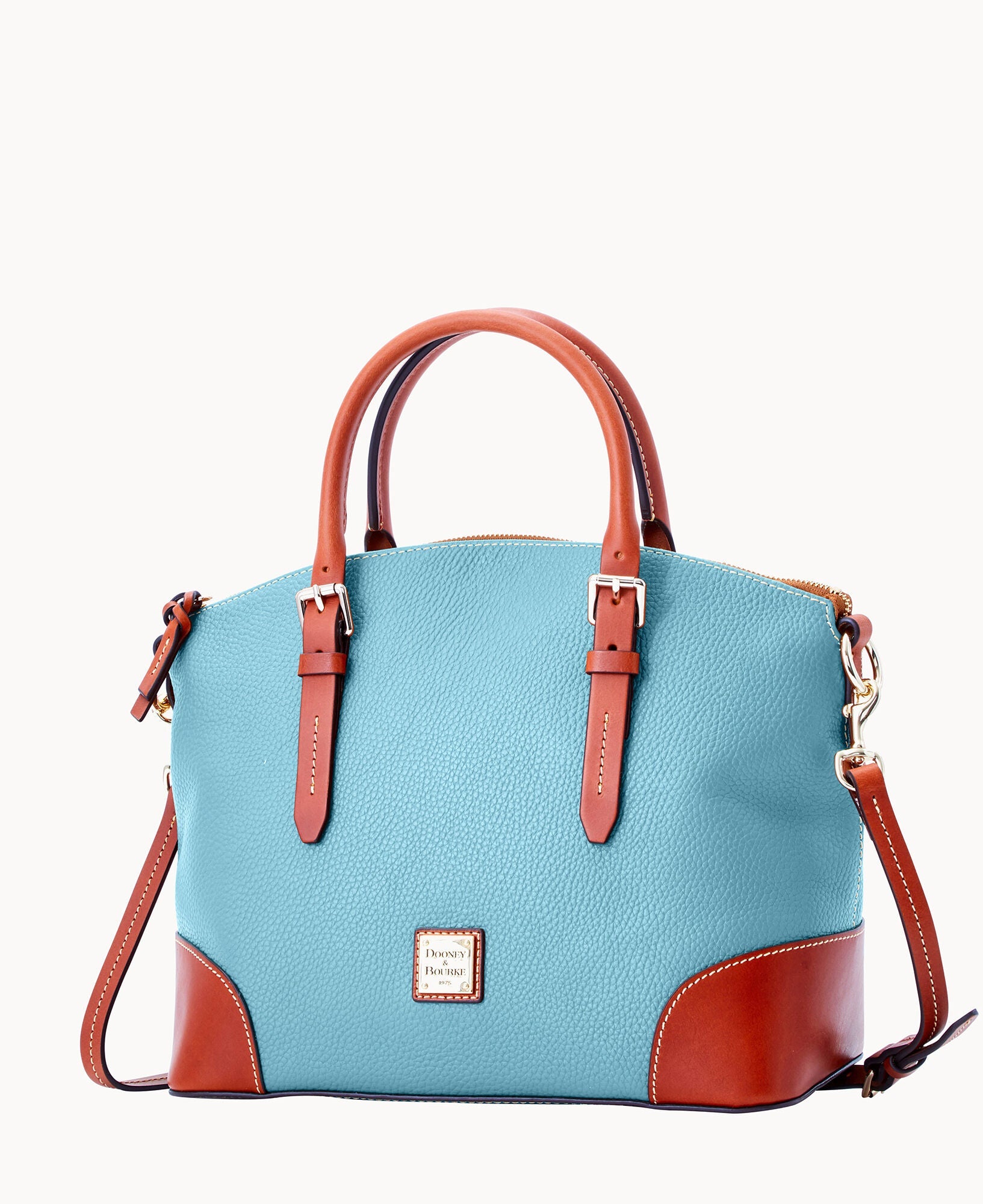 Pebble Grain Domed Satchel