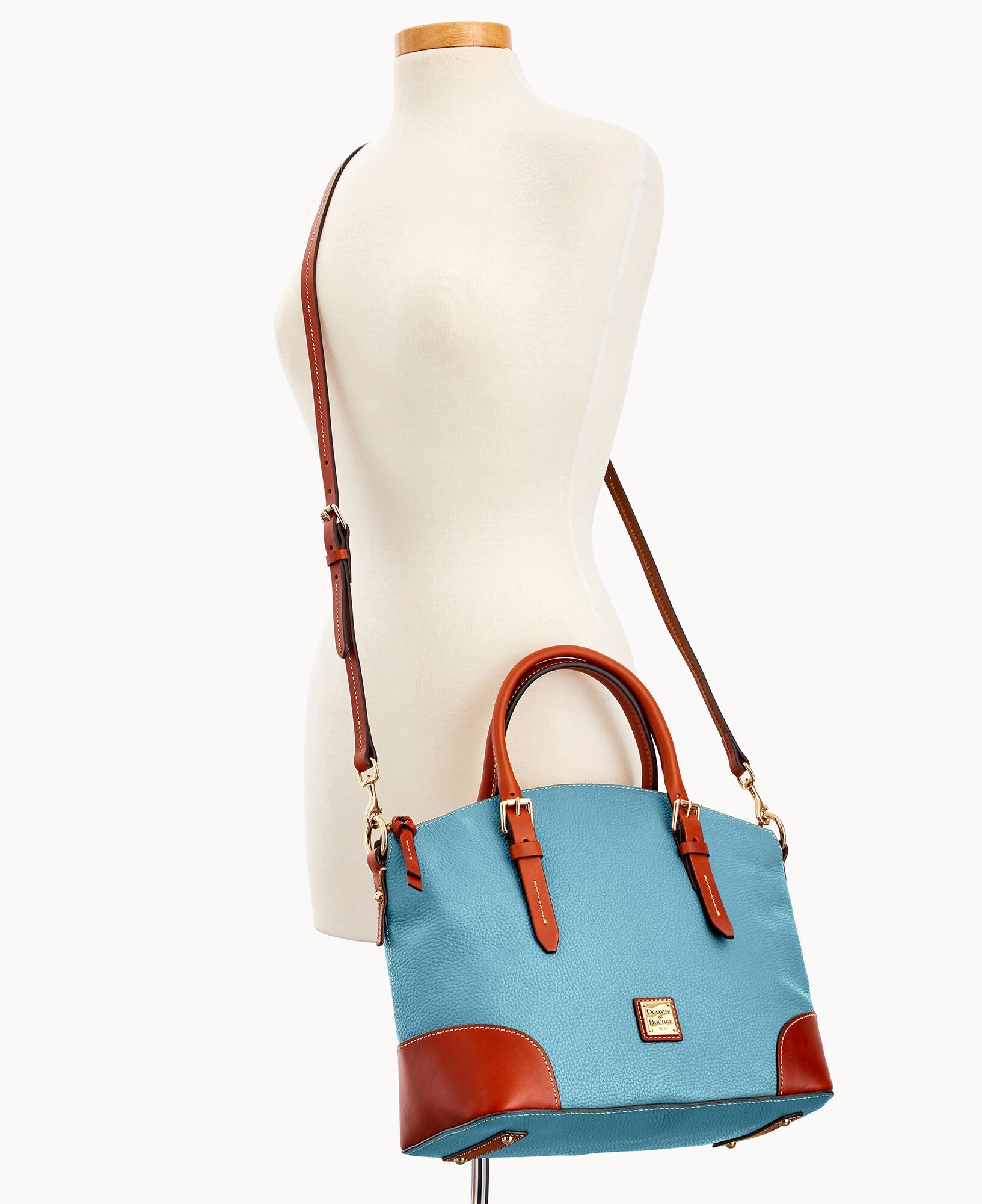 Pebble Grain Domed Satchel