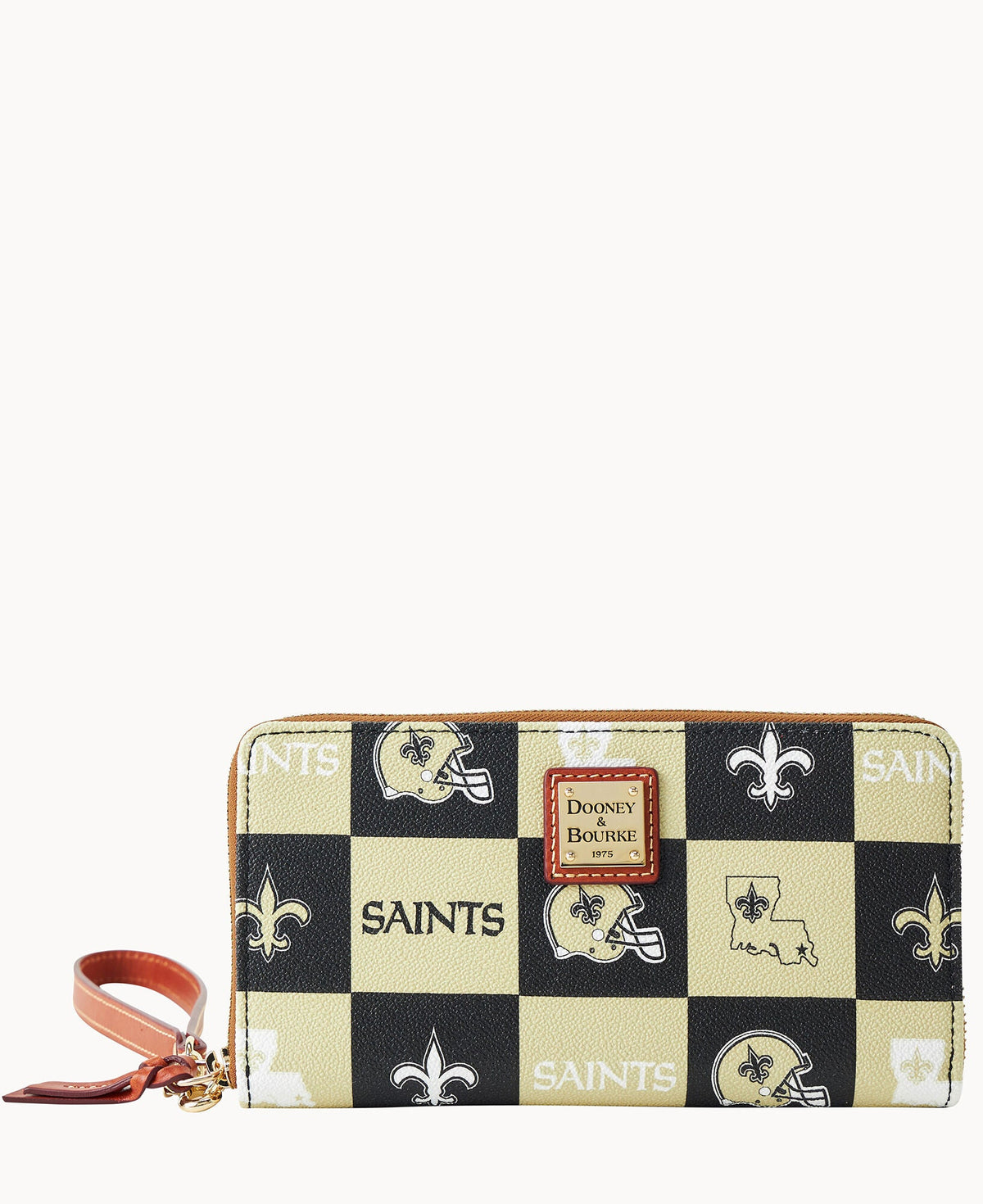 NFL Saints Large Zip Around Wristlet