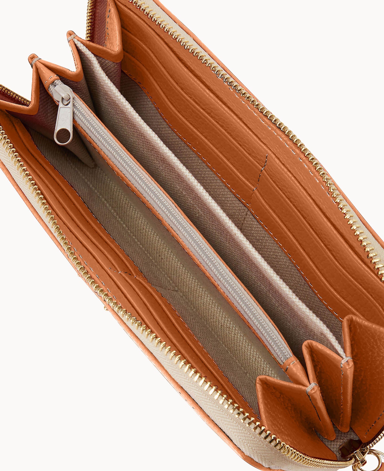 Lucca Leather Large Zip Around Wristlet