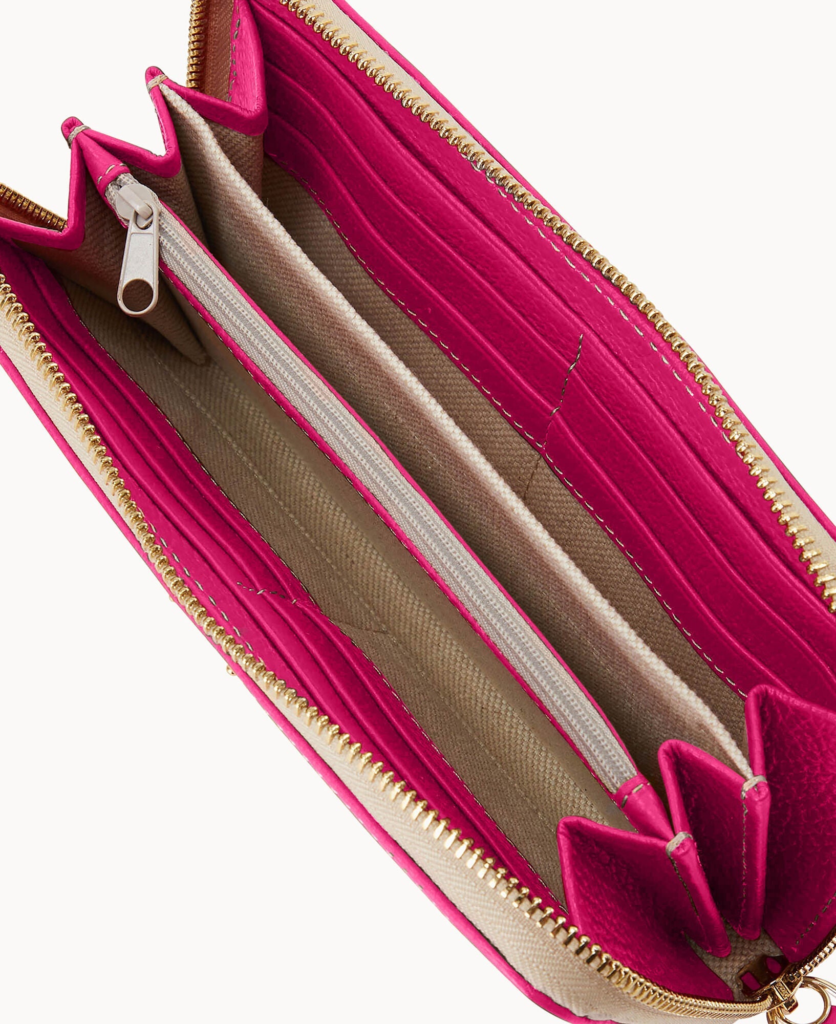 Lucca Leather Large Zip Around Wristlet