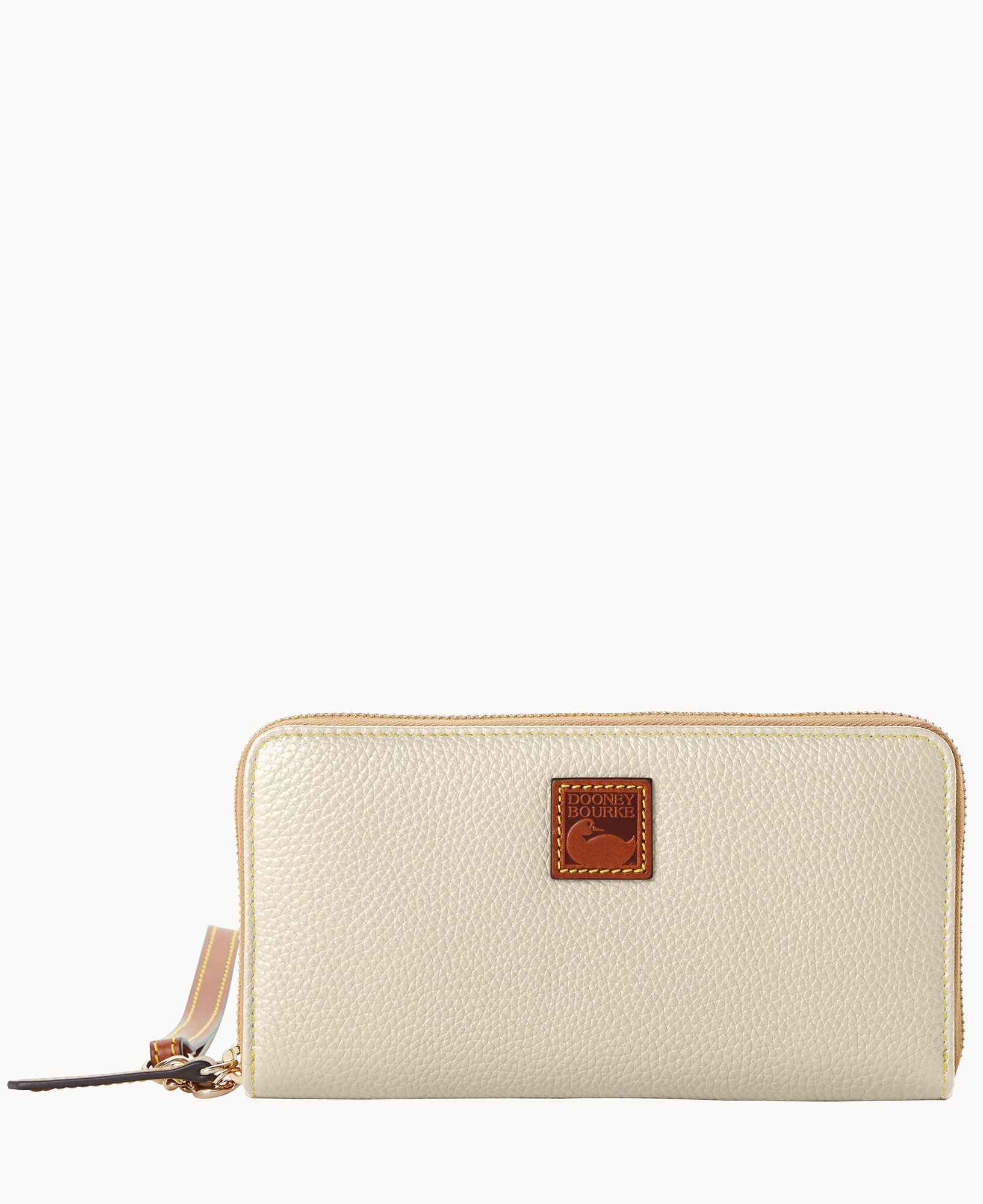 Pebble Grain Large Zip Around Wristlet